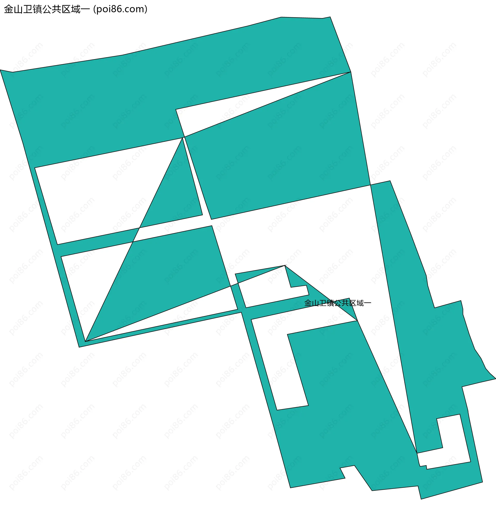 金山卫镇公共区域一边界地图