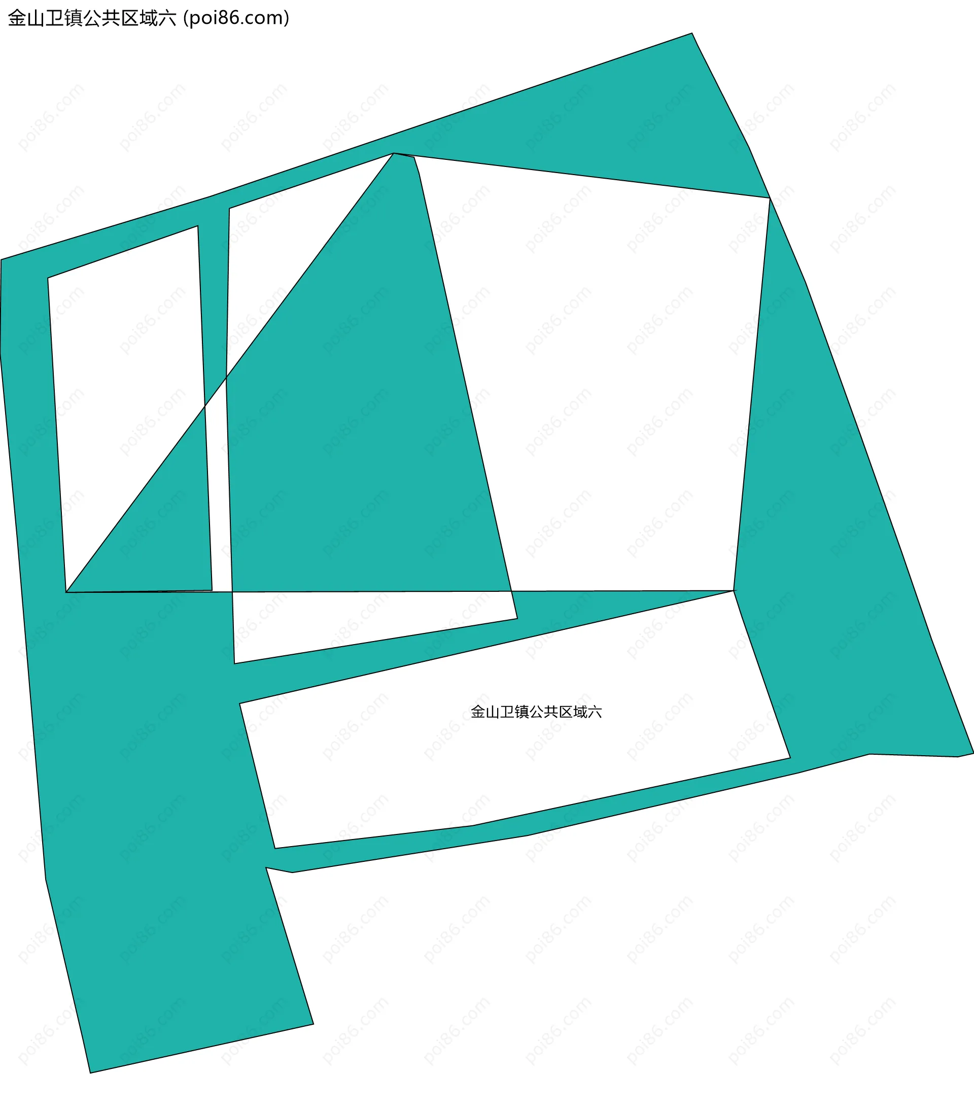 金山卫镇公共区域六边界地图