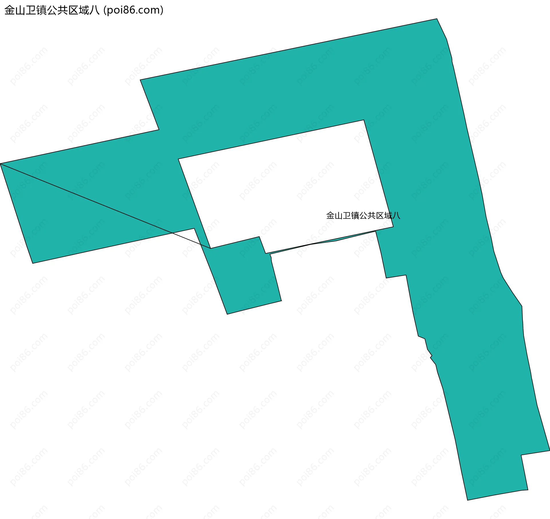 金山卫镇公共区域八边界地图