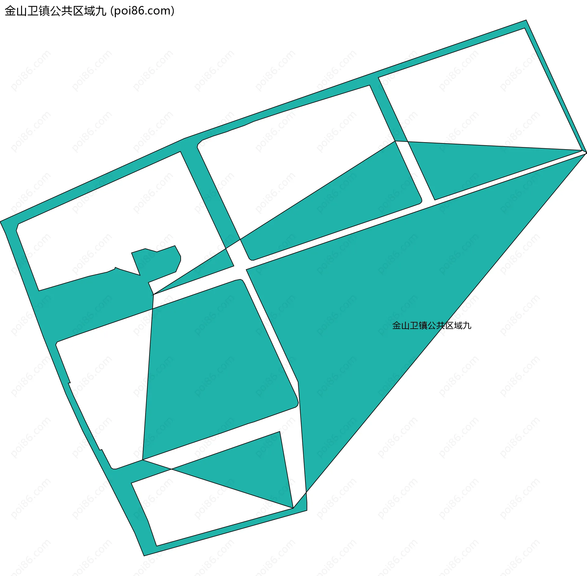 金山卫镇公共区域九边界地图