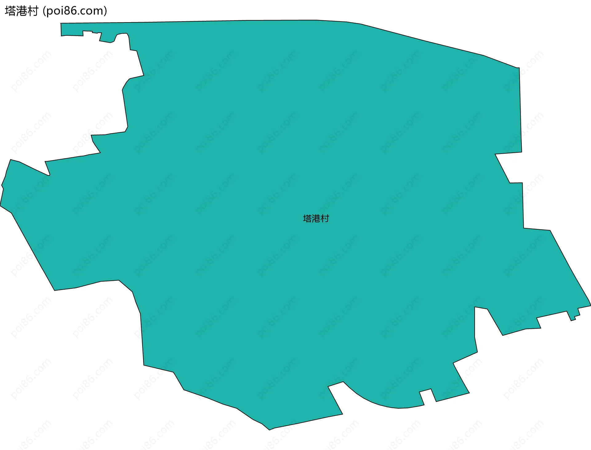 塔港村边界地图