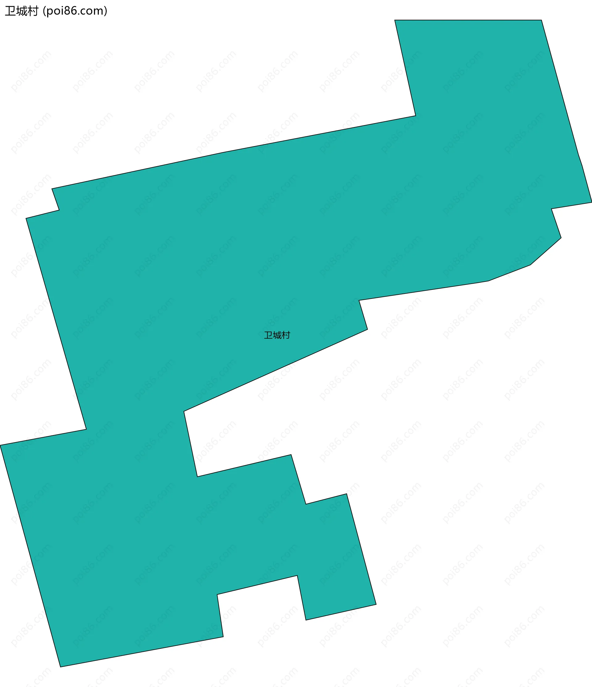 卫城村边界地图