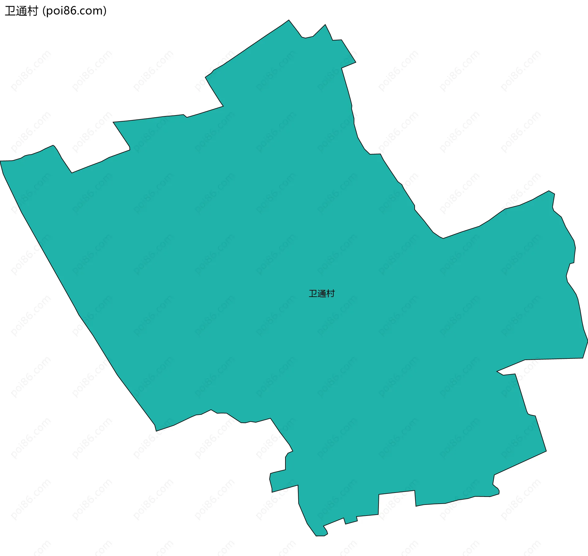 卫通村边界地图
