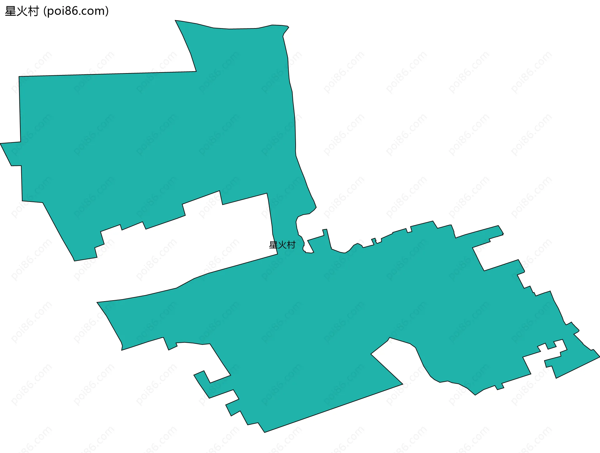 星火村边界地图