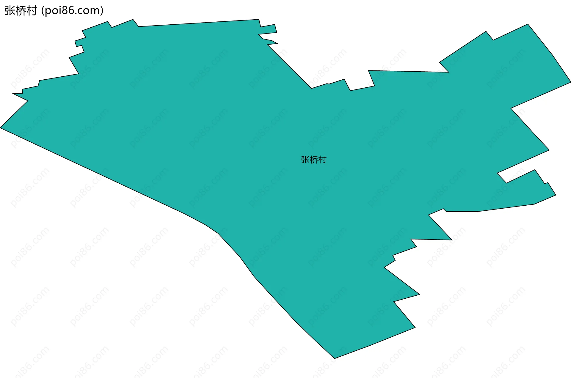 张桥村边界地图