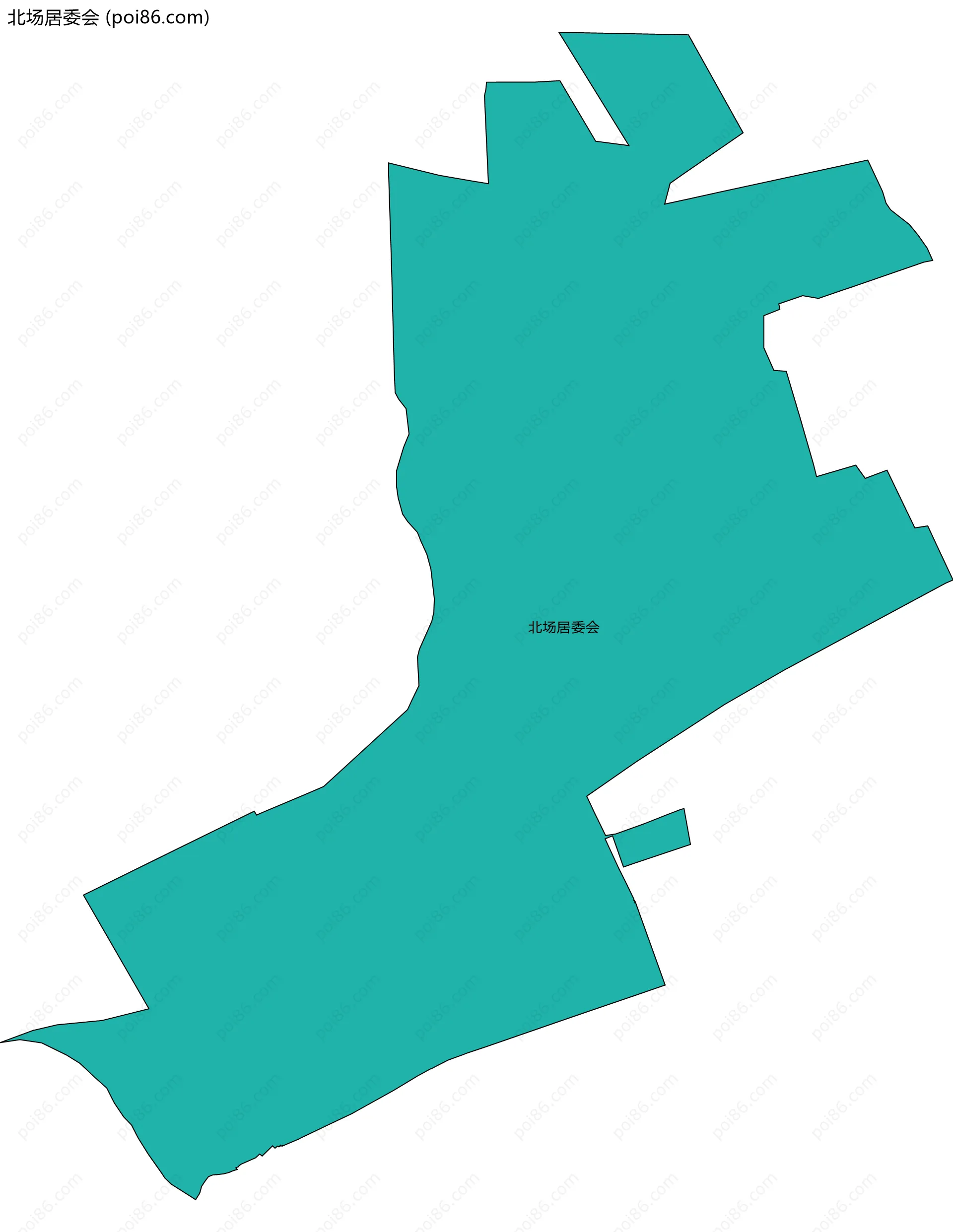 北场居委会边界地图