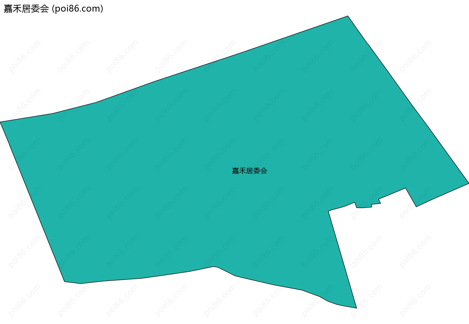 嘉禾居委会边界地图