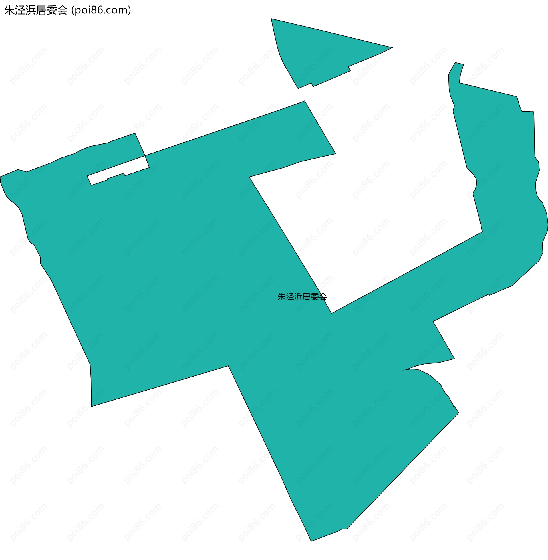 朱泾浜居委会边界地图