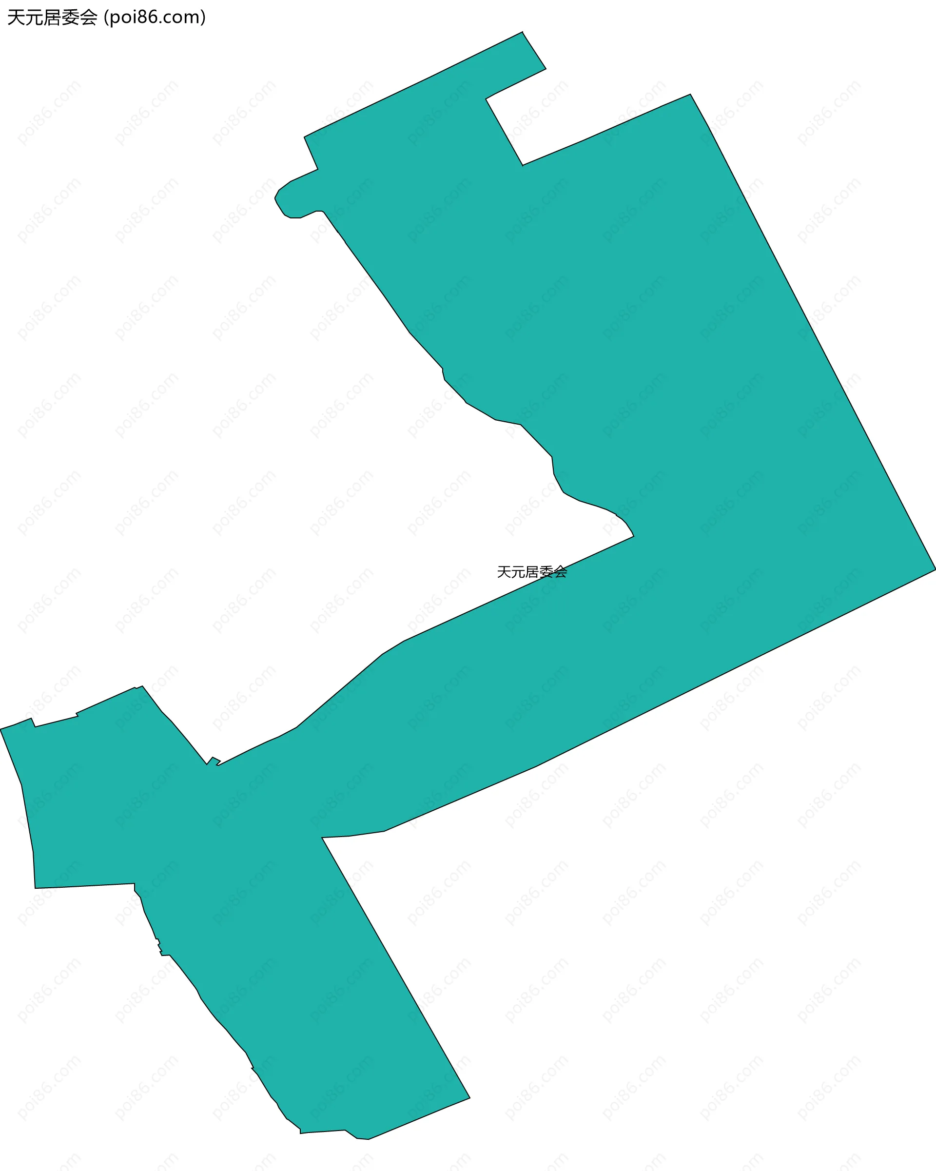 天元居委会边界地图