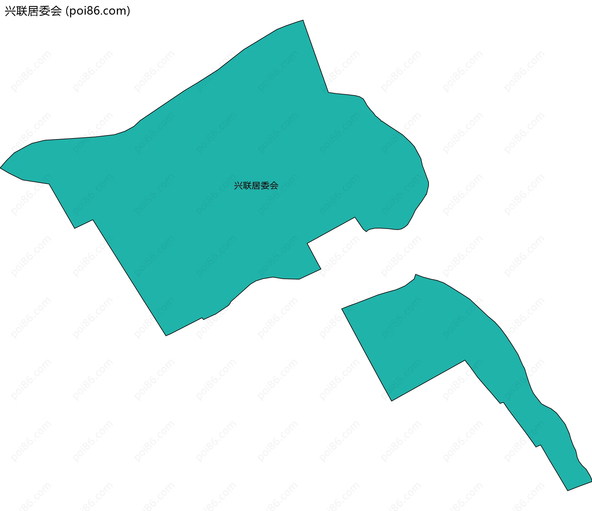 兴联居委会边界地图