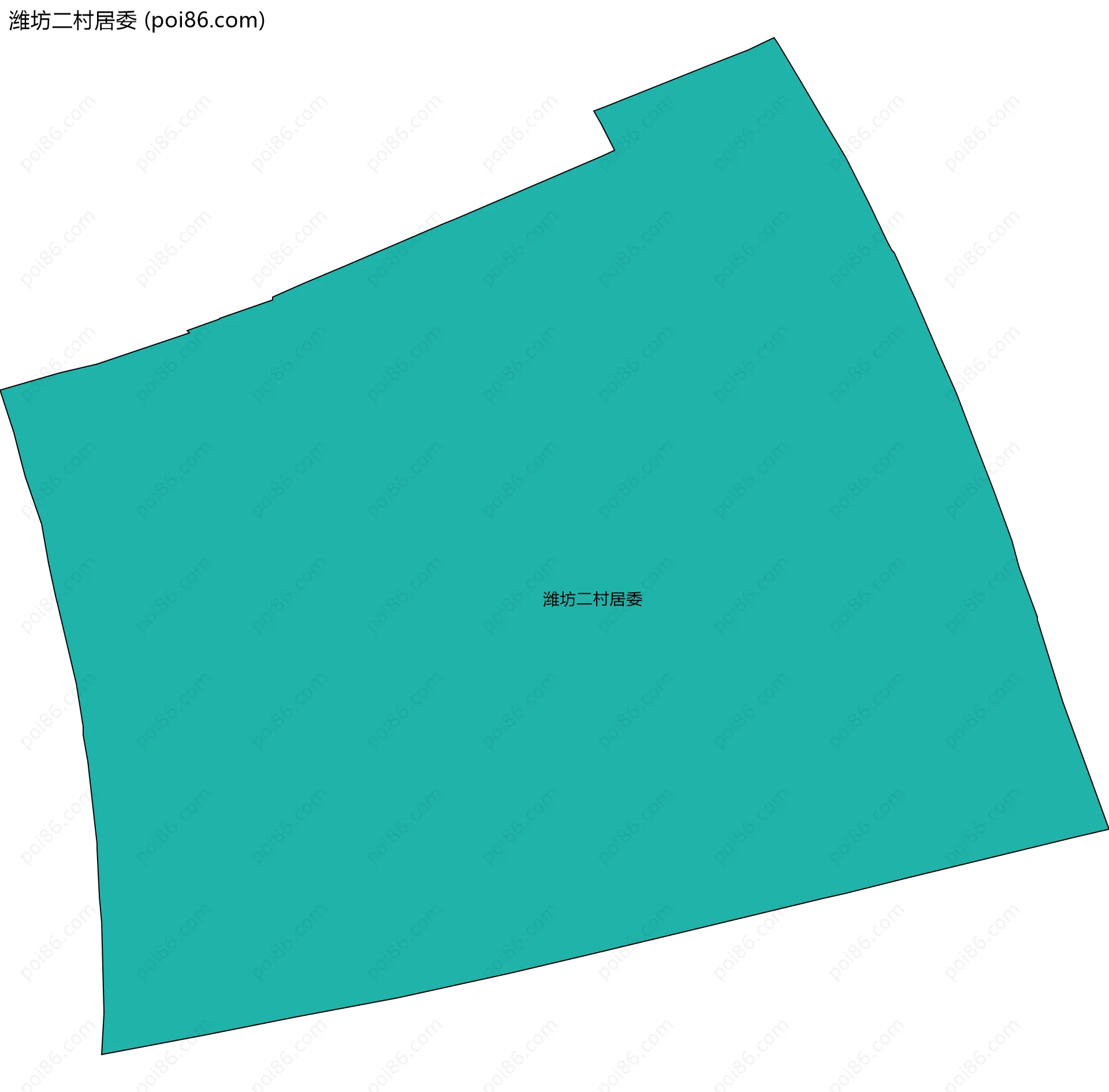潍坊二村居委边界地图