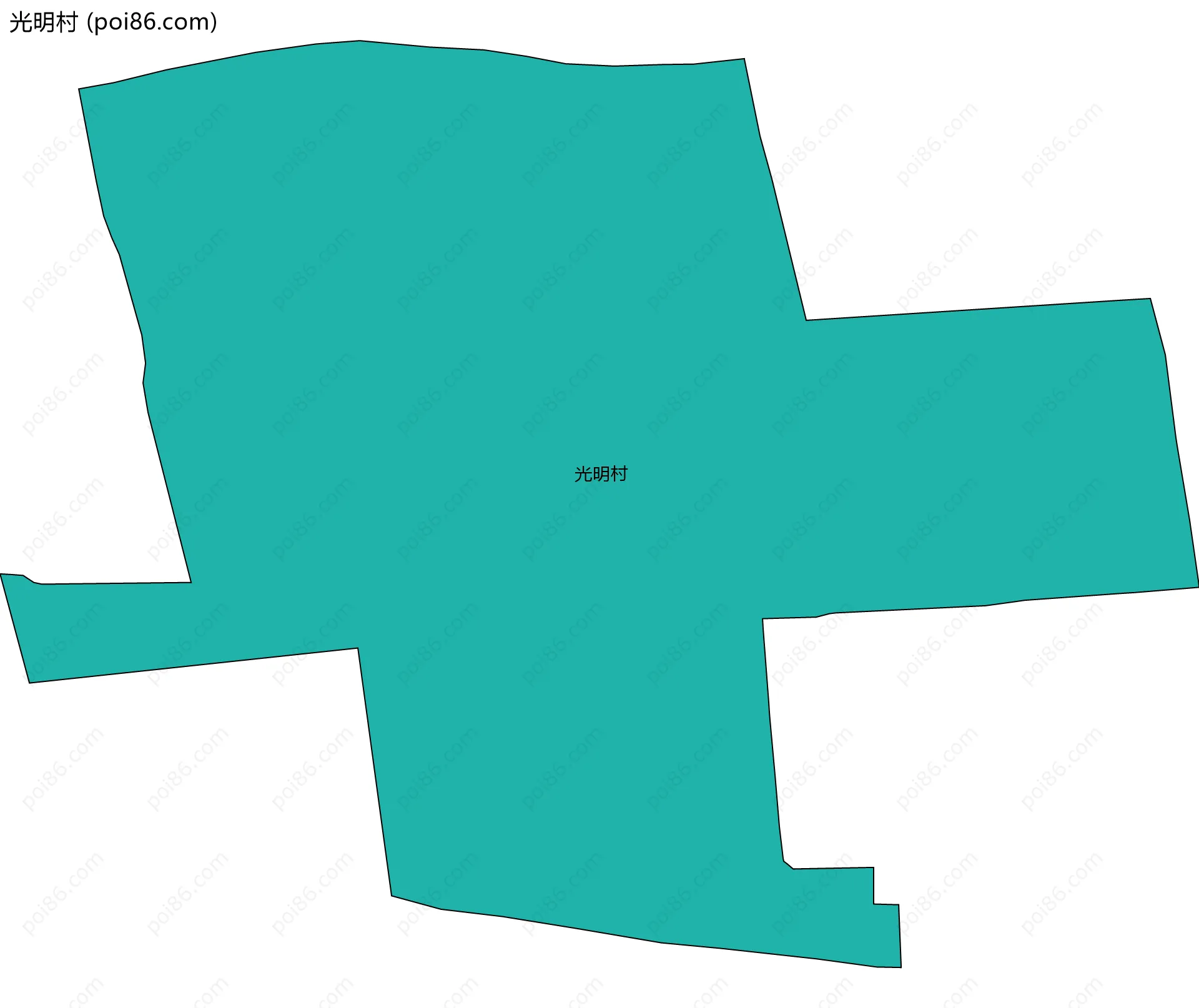 光明村边界地图