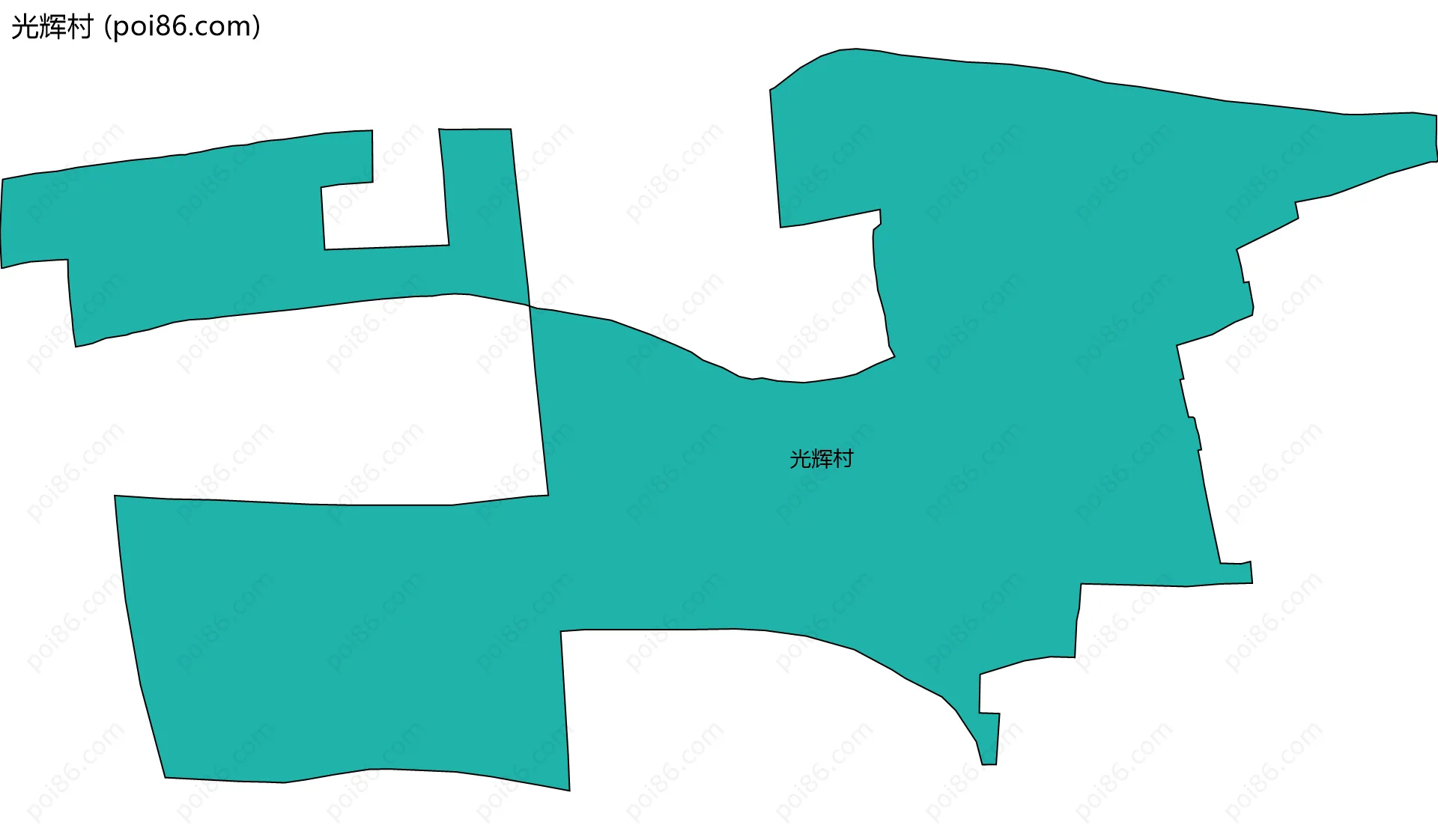 光辉村边界地图