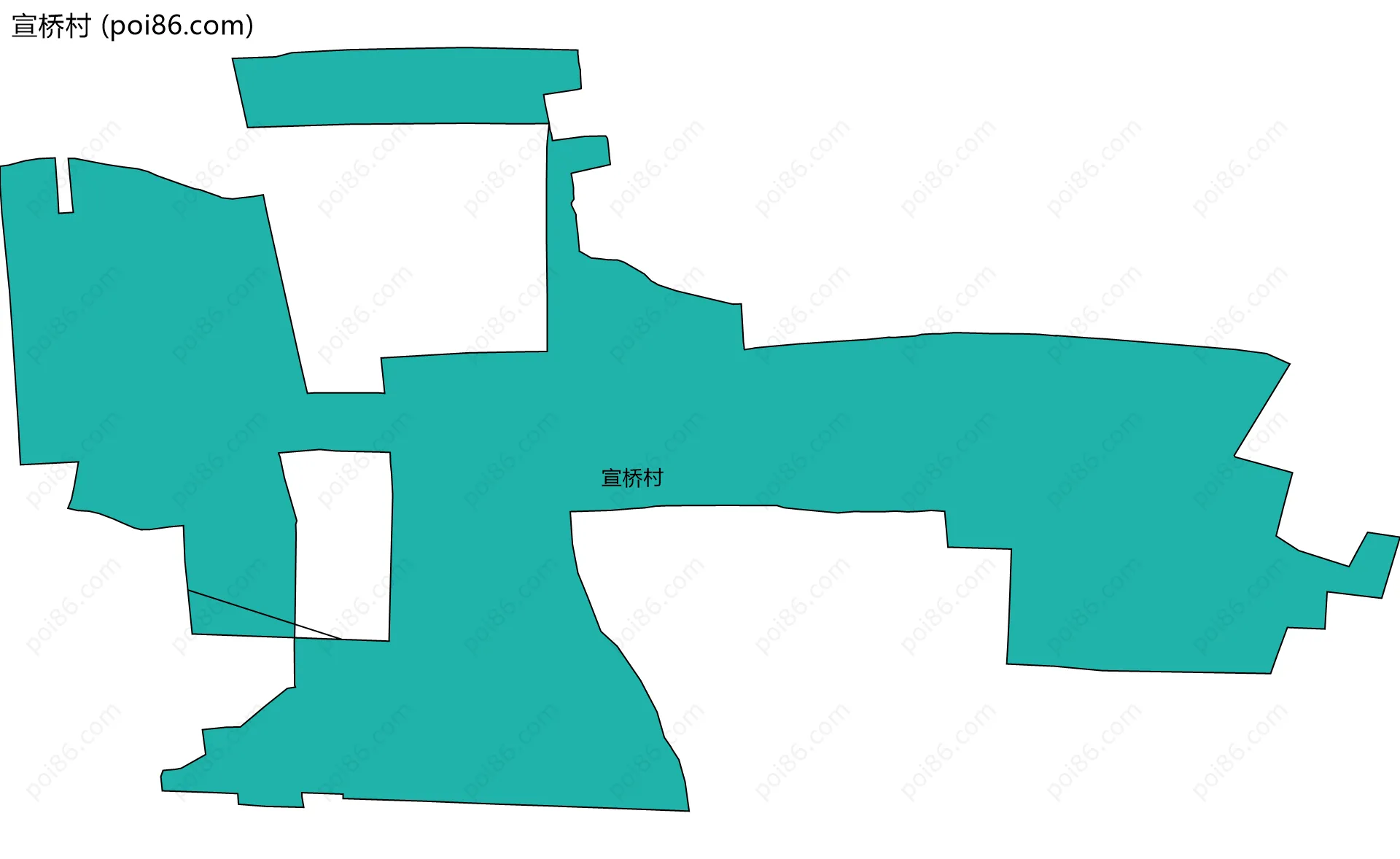 宣桥村边界地图