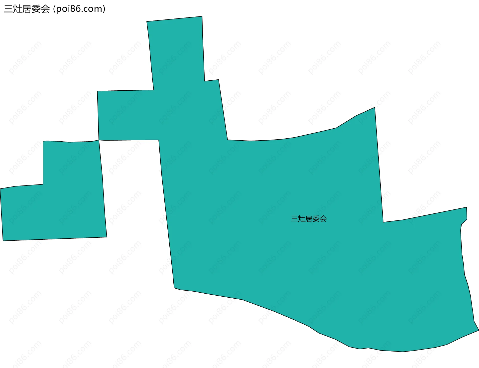 三灶居委会边界地图