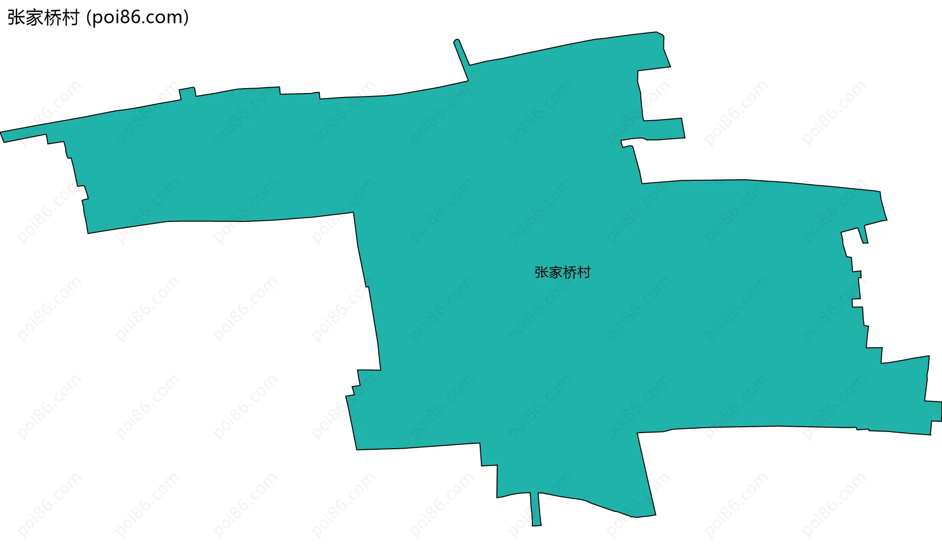 张家桥村边界地图