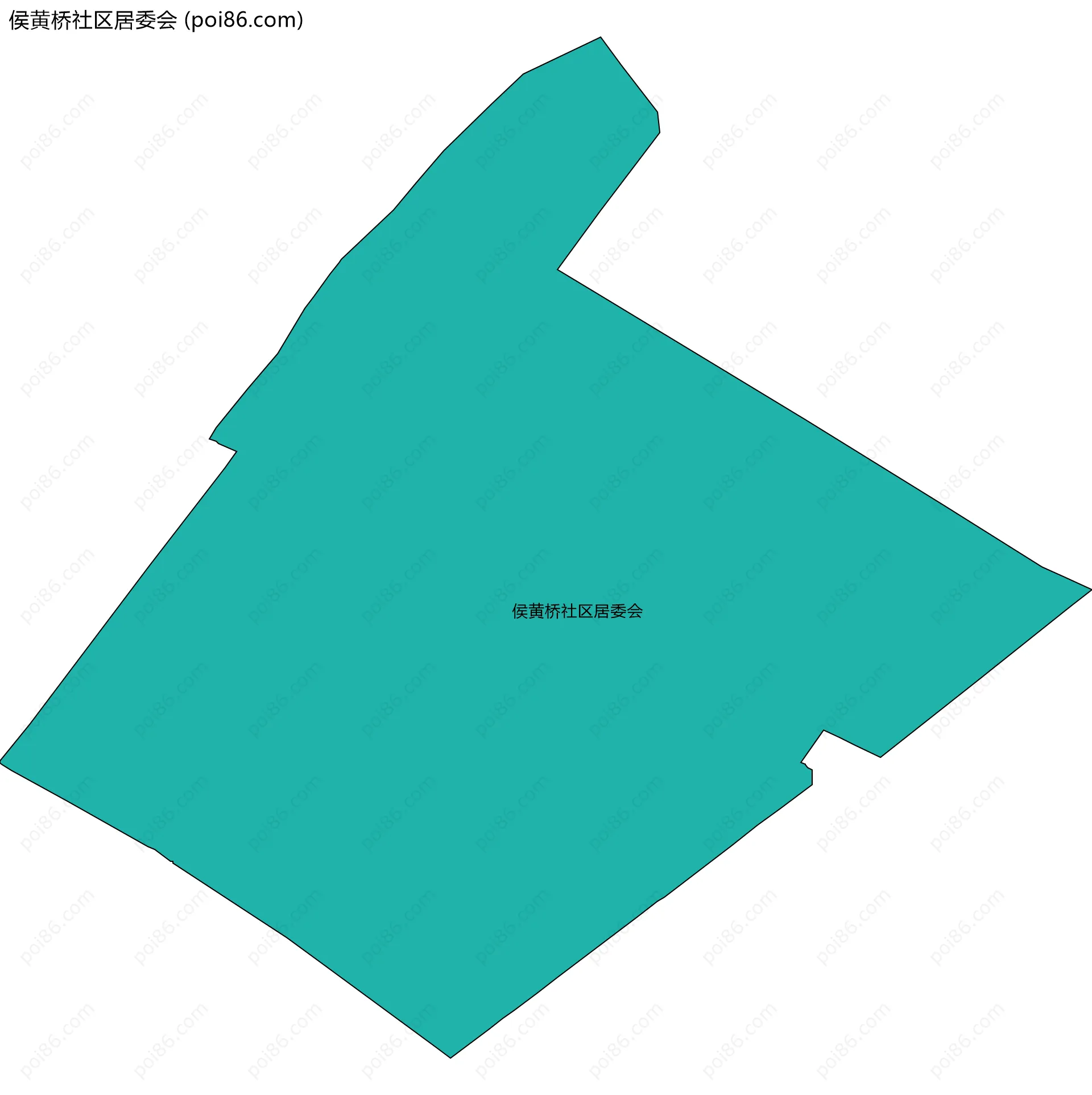 侯黄桥社区居委会边界地图