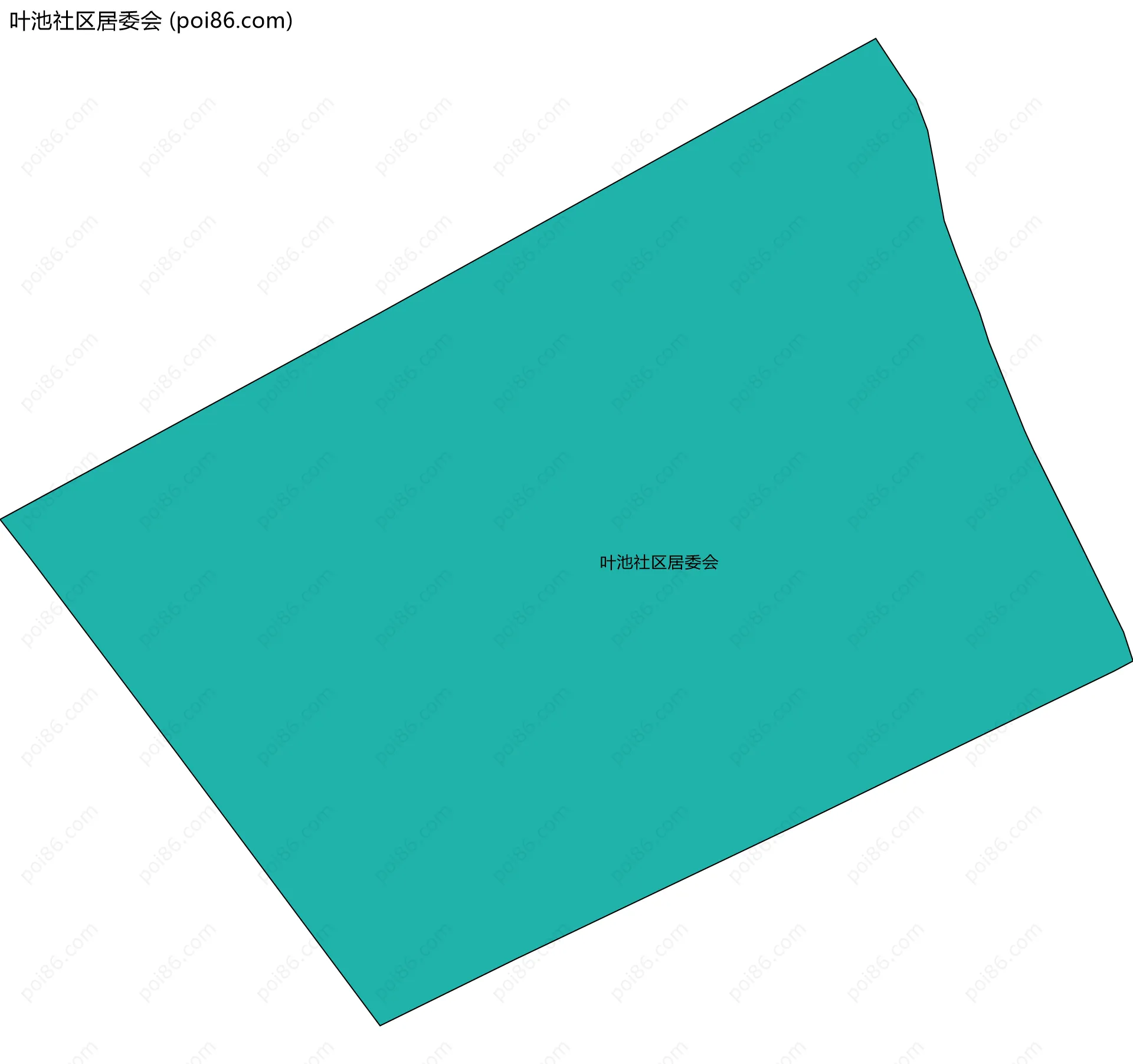 叶池社区居委会边界地图