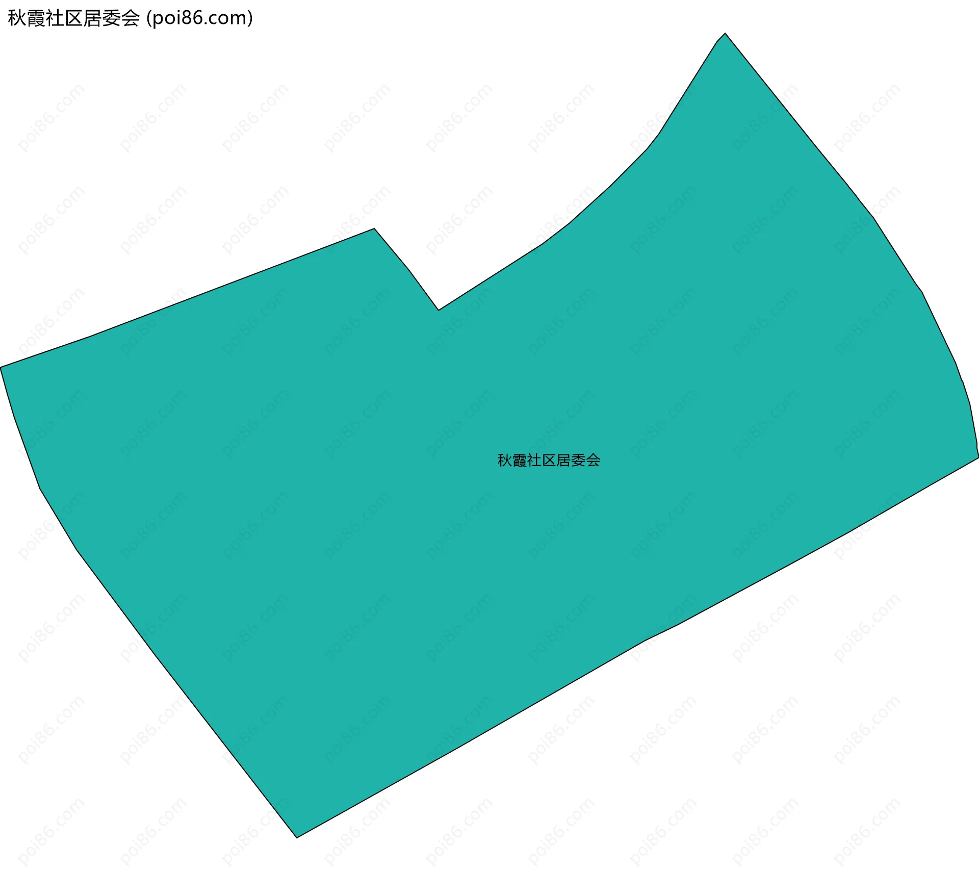秋霞社区居委会边界地图