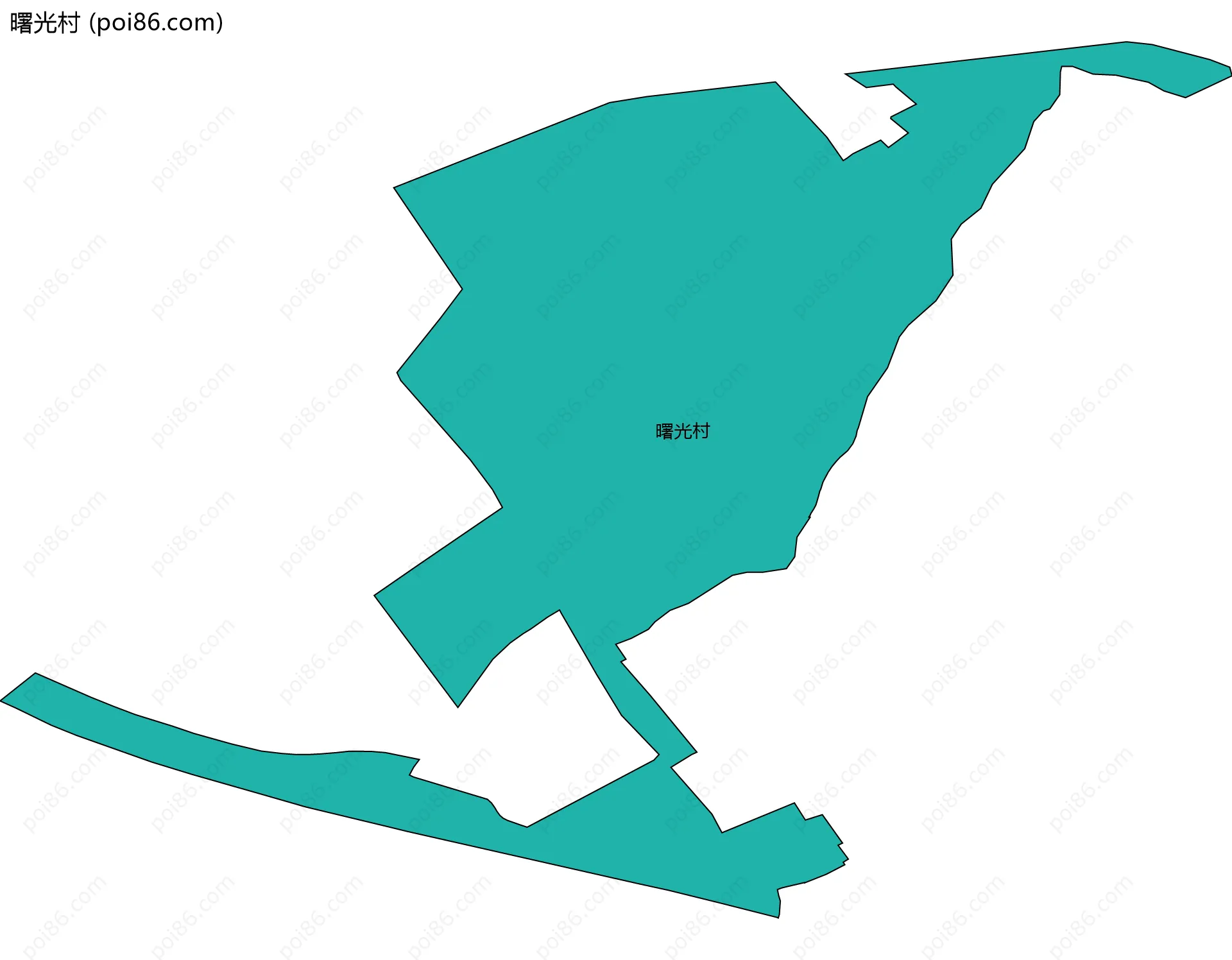曙光村边界地图