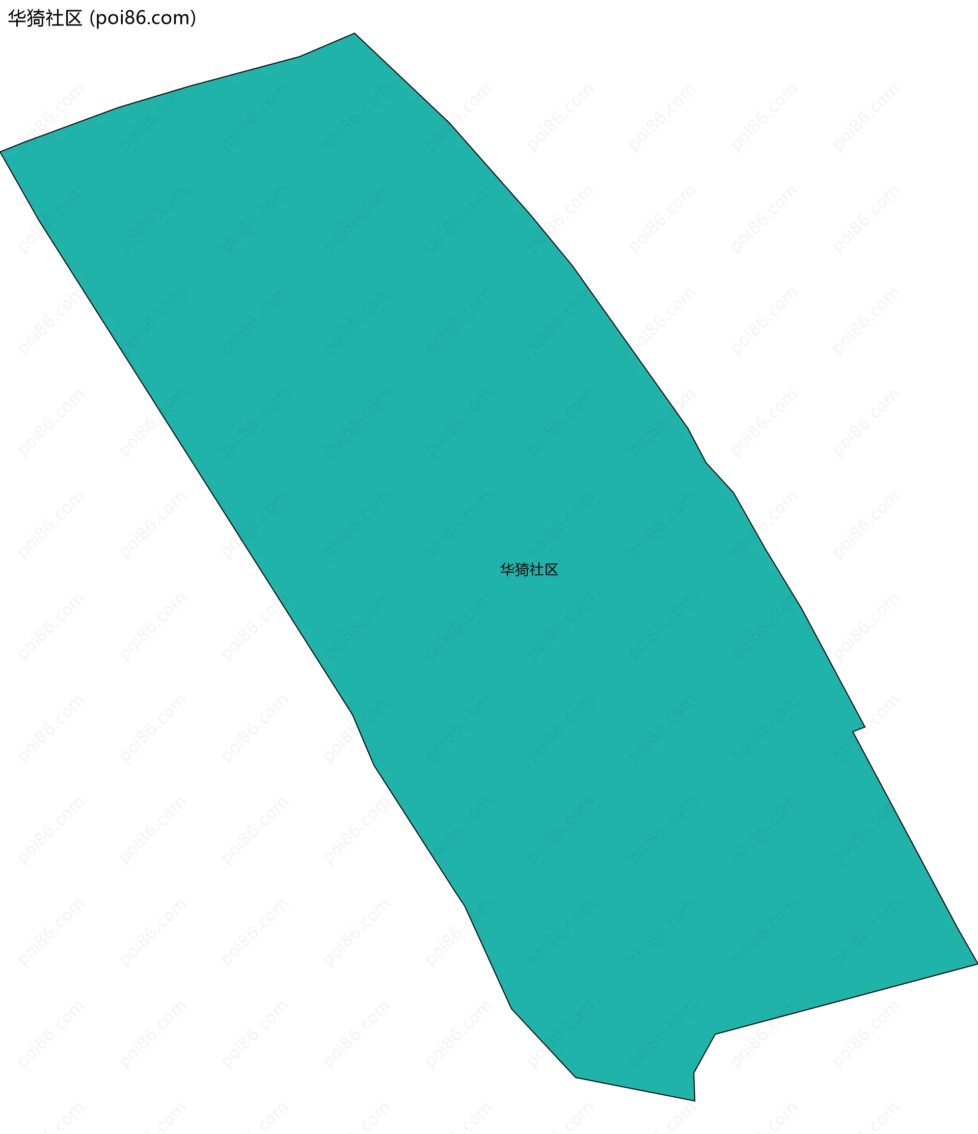 华猗社区边界地图