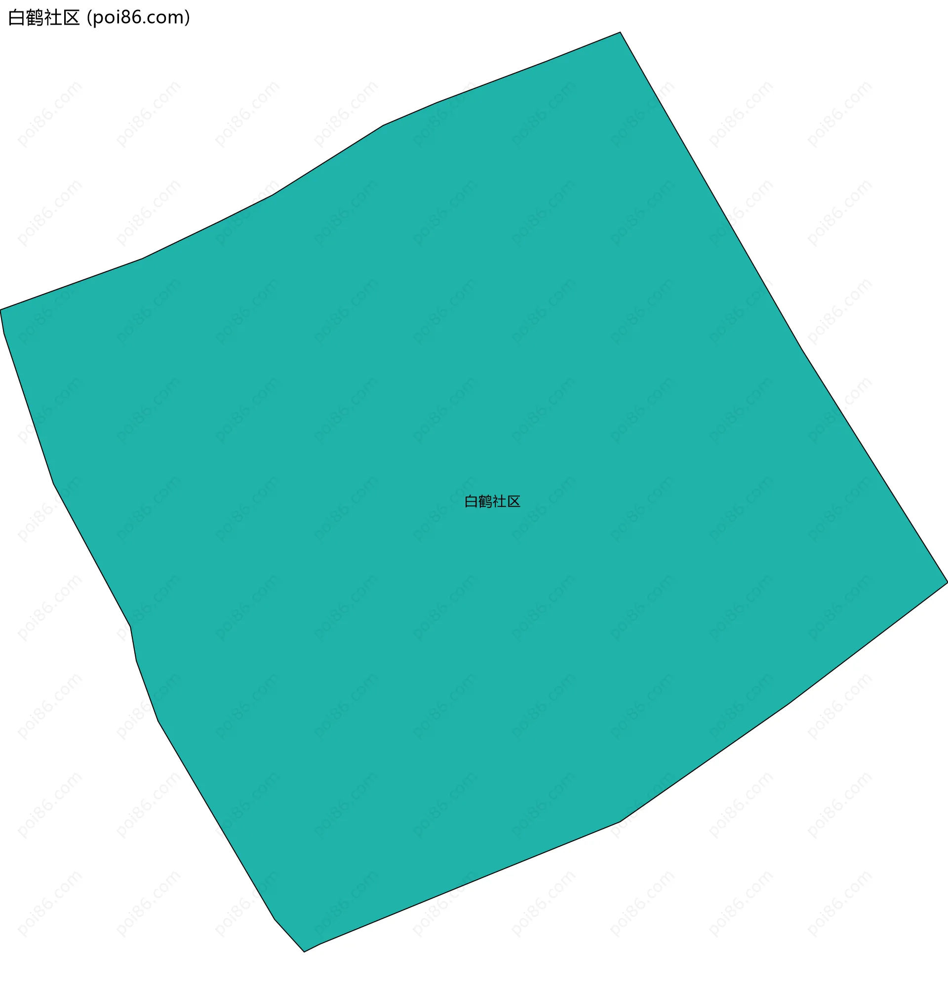 白鹤社区边界地图