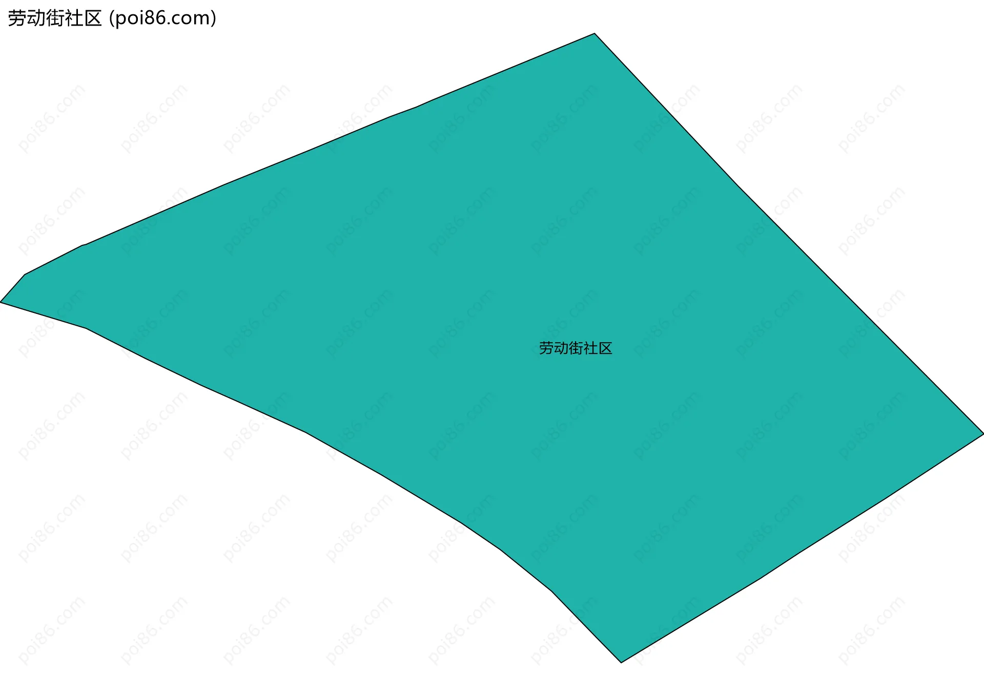 劳动街社区边界地图