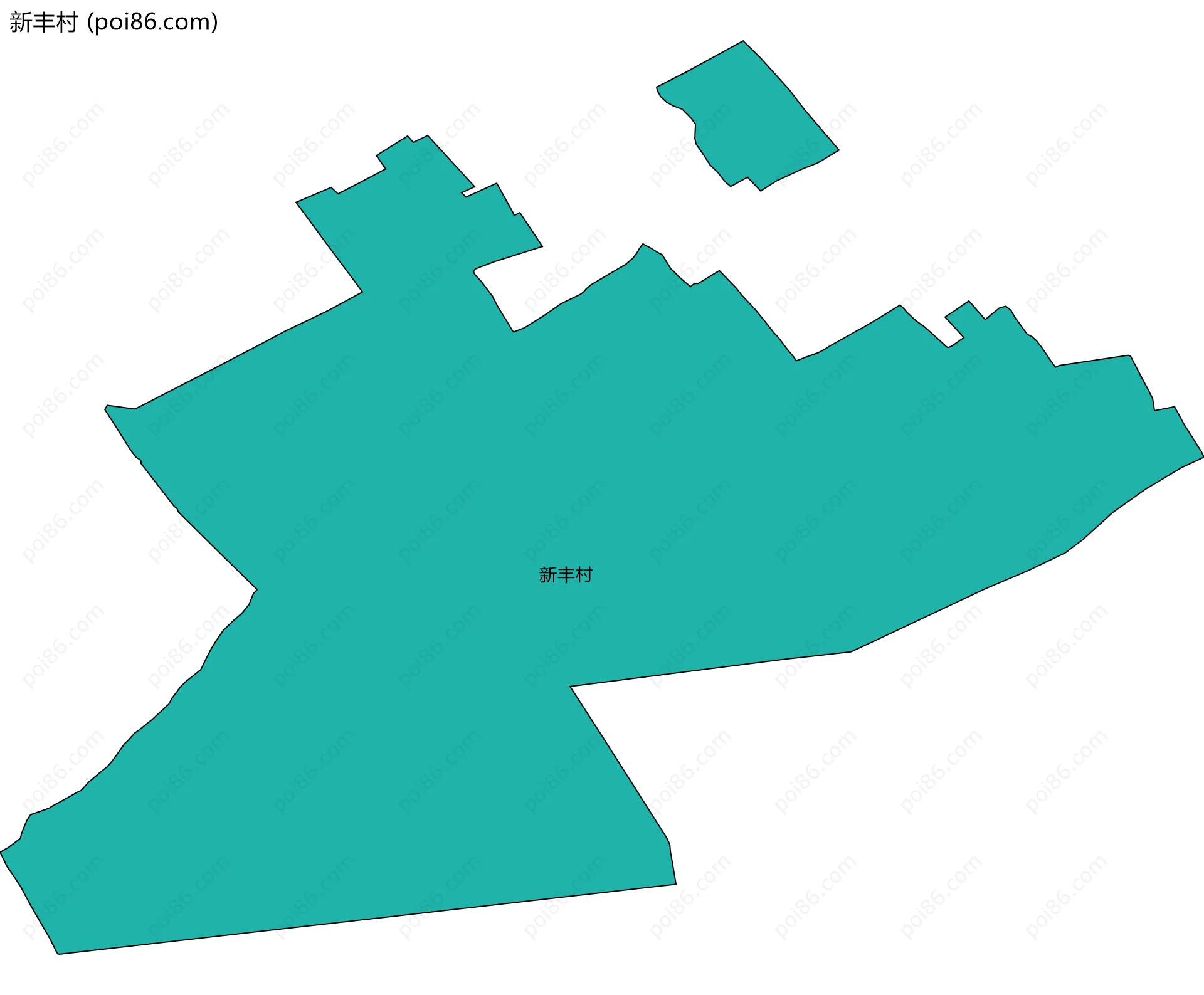 新丰村边界地图