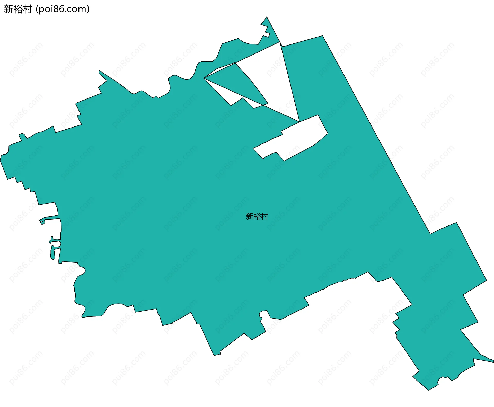 新裕村边界地图
