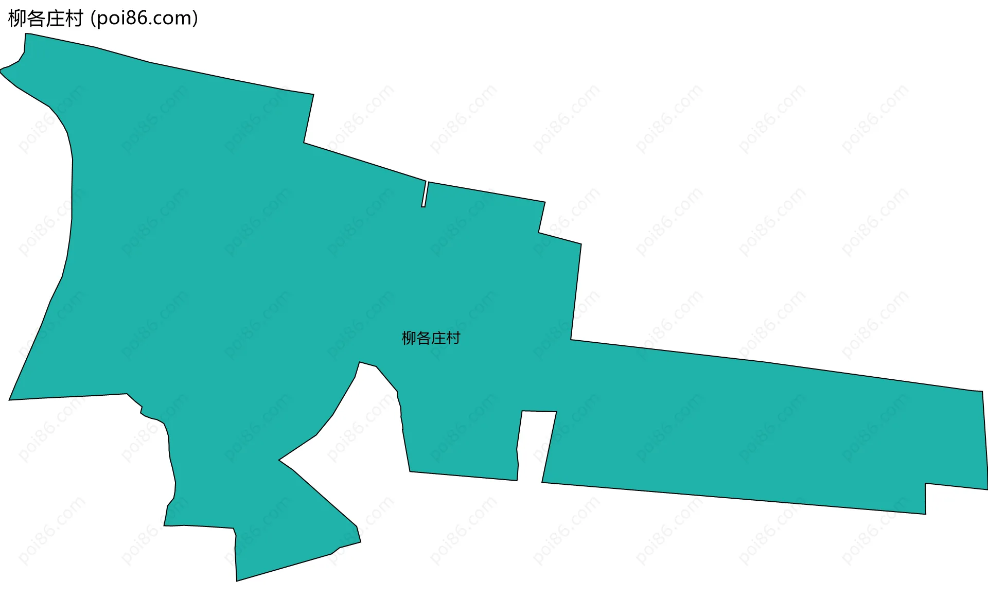柳各庄村边界地图