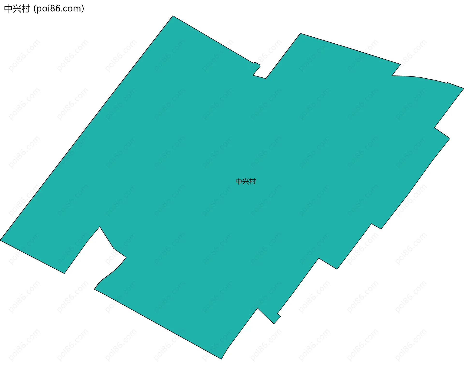 中兴村边界地图