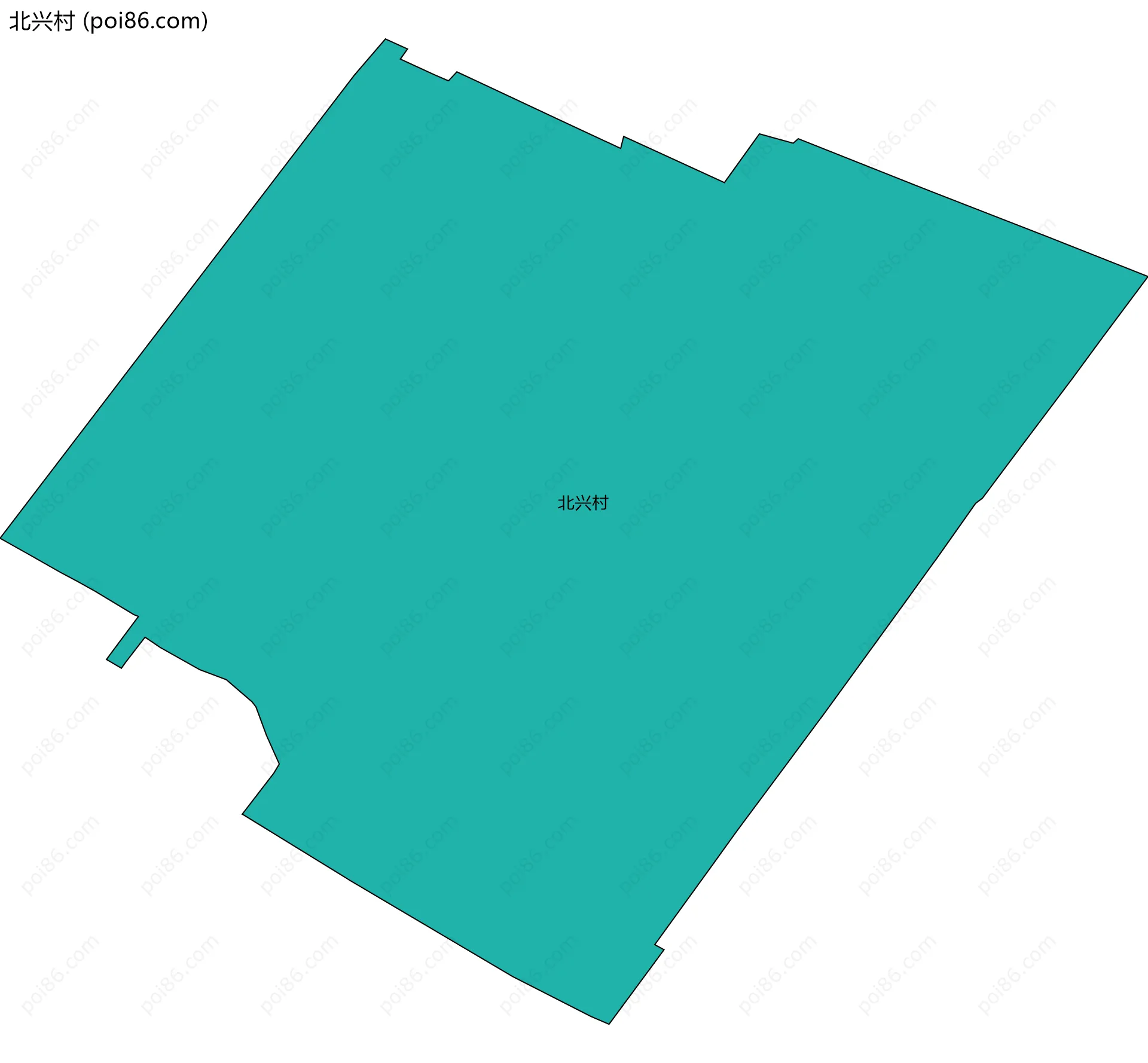 北兴村边界地图