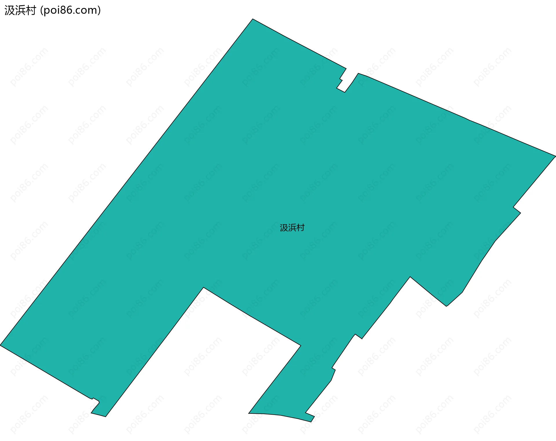 汲浜村边界地图