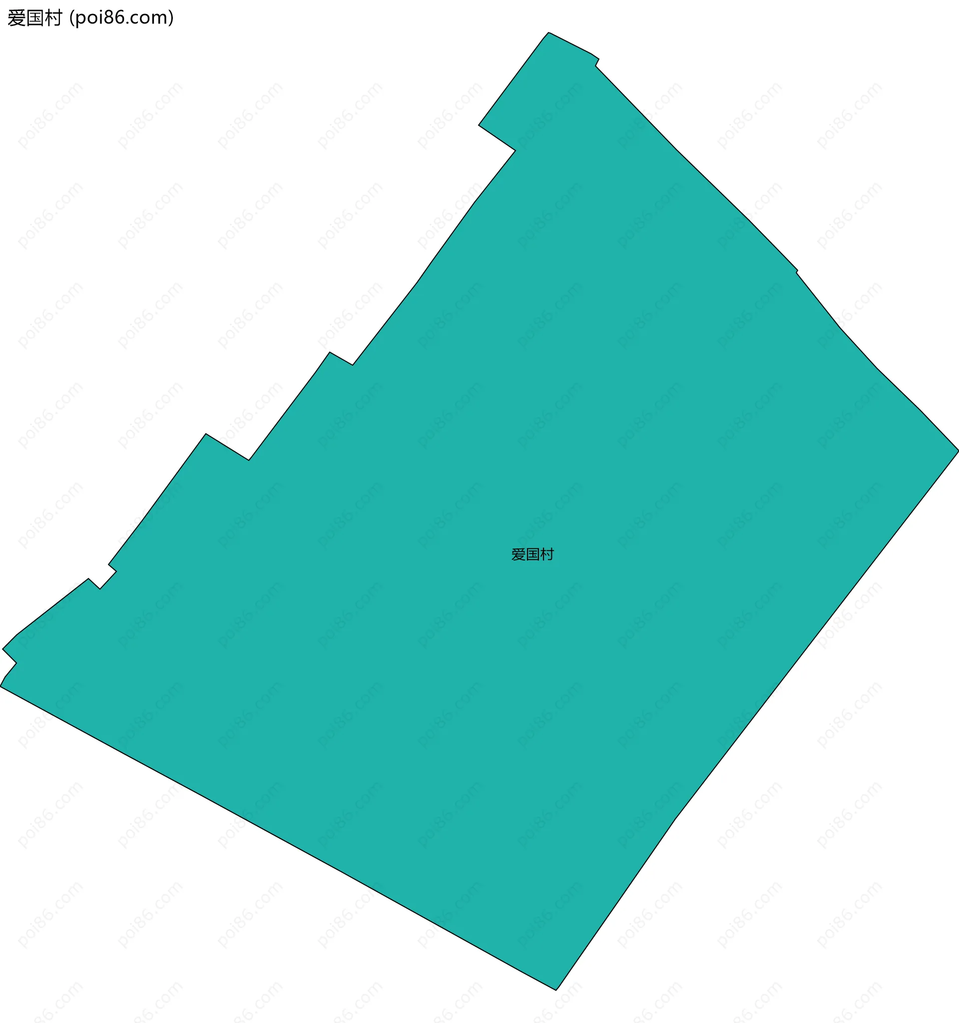 爱国村边界地图