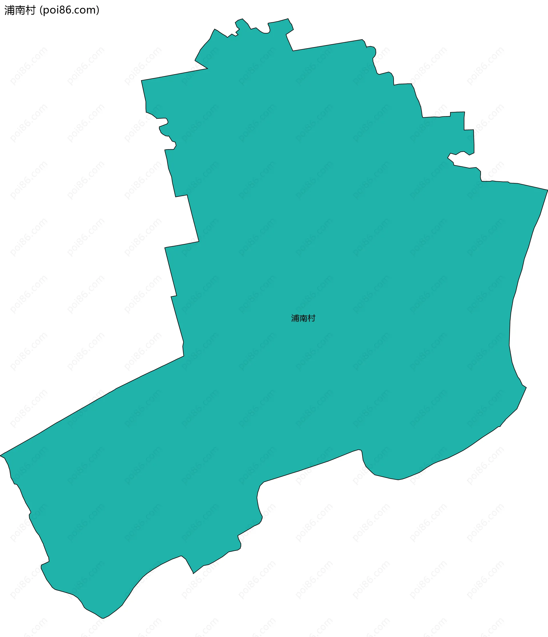 浦南村边界地图