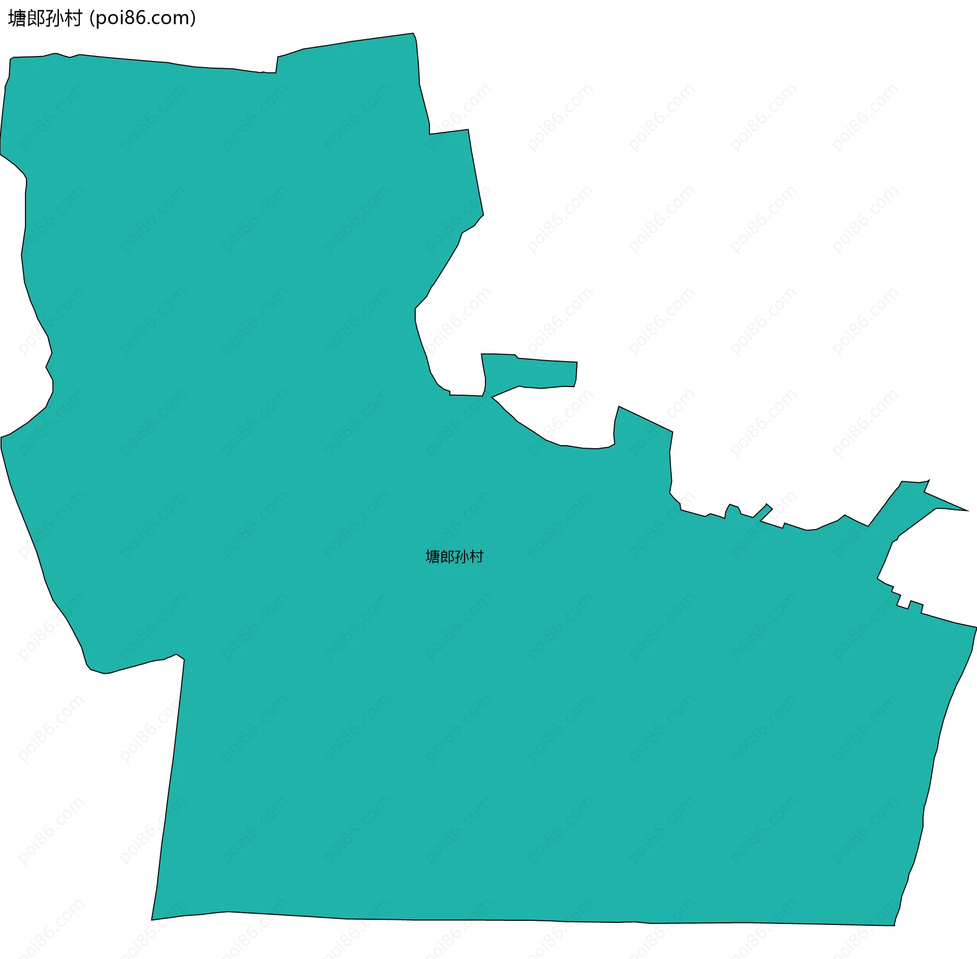 塘郎孙村边界地图