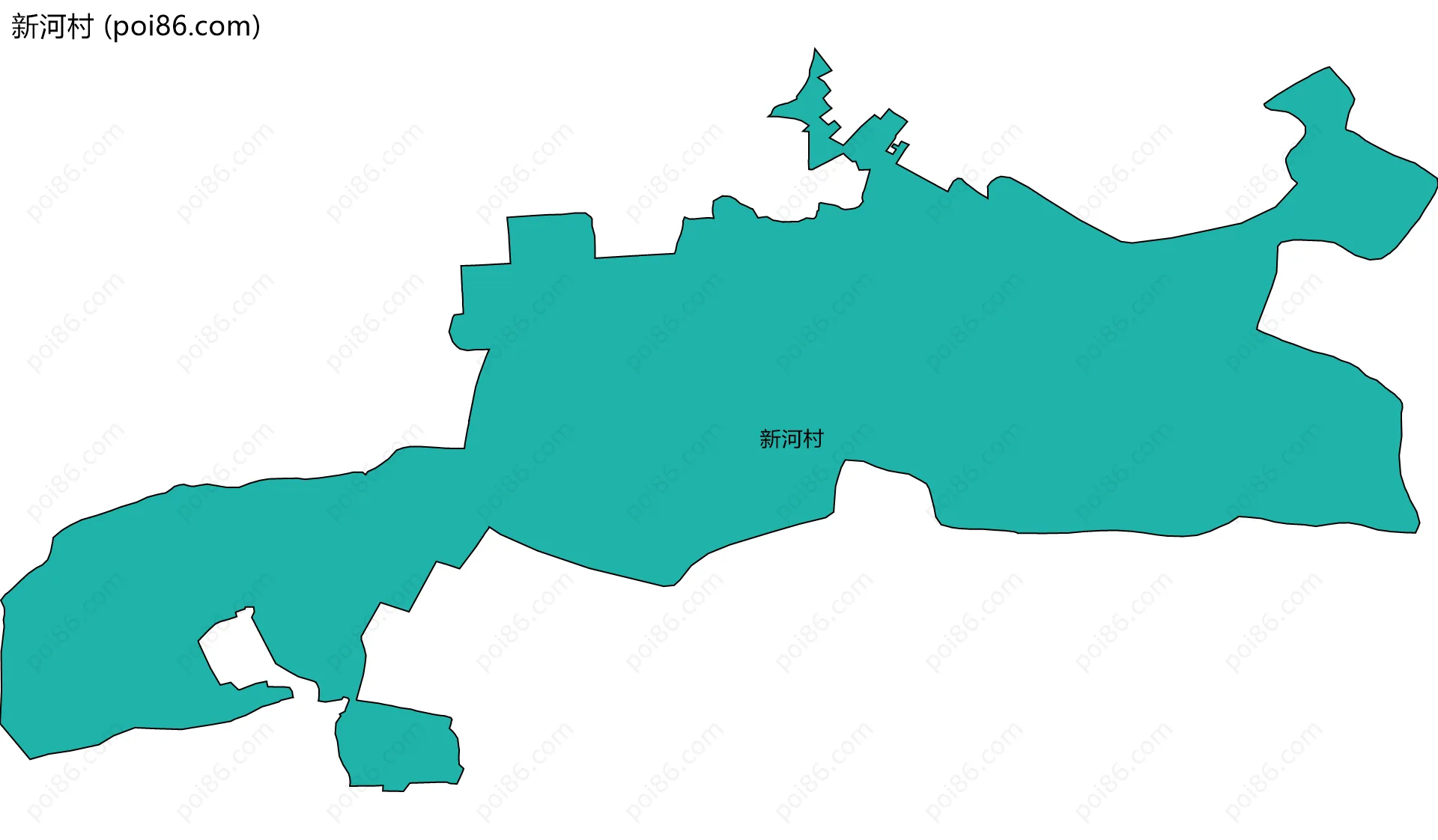 新河村边界地图