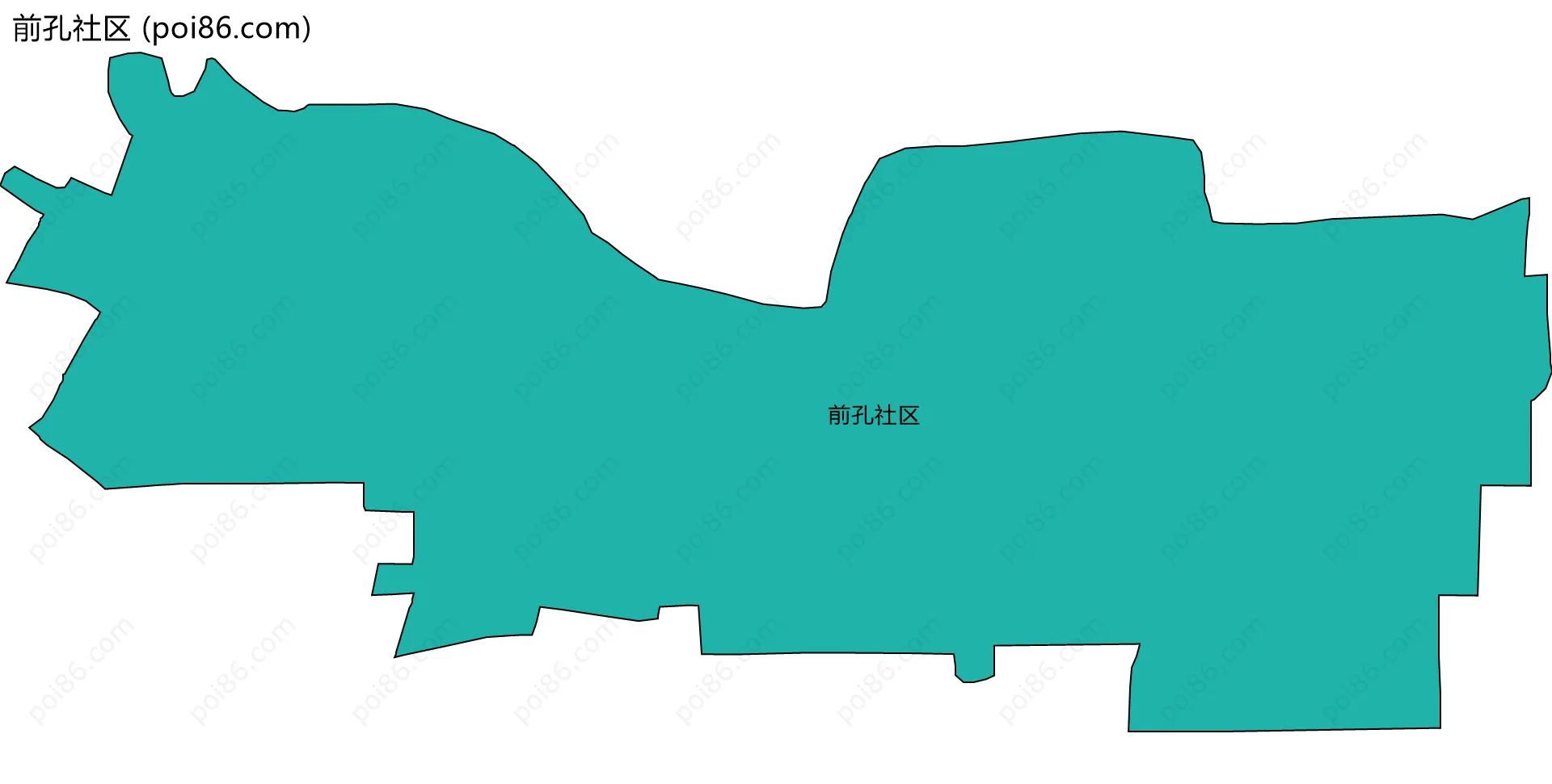 前孔社区边界地图