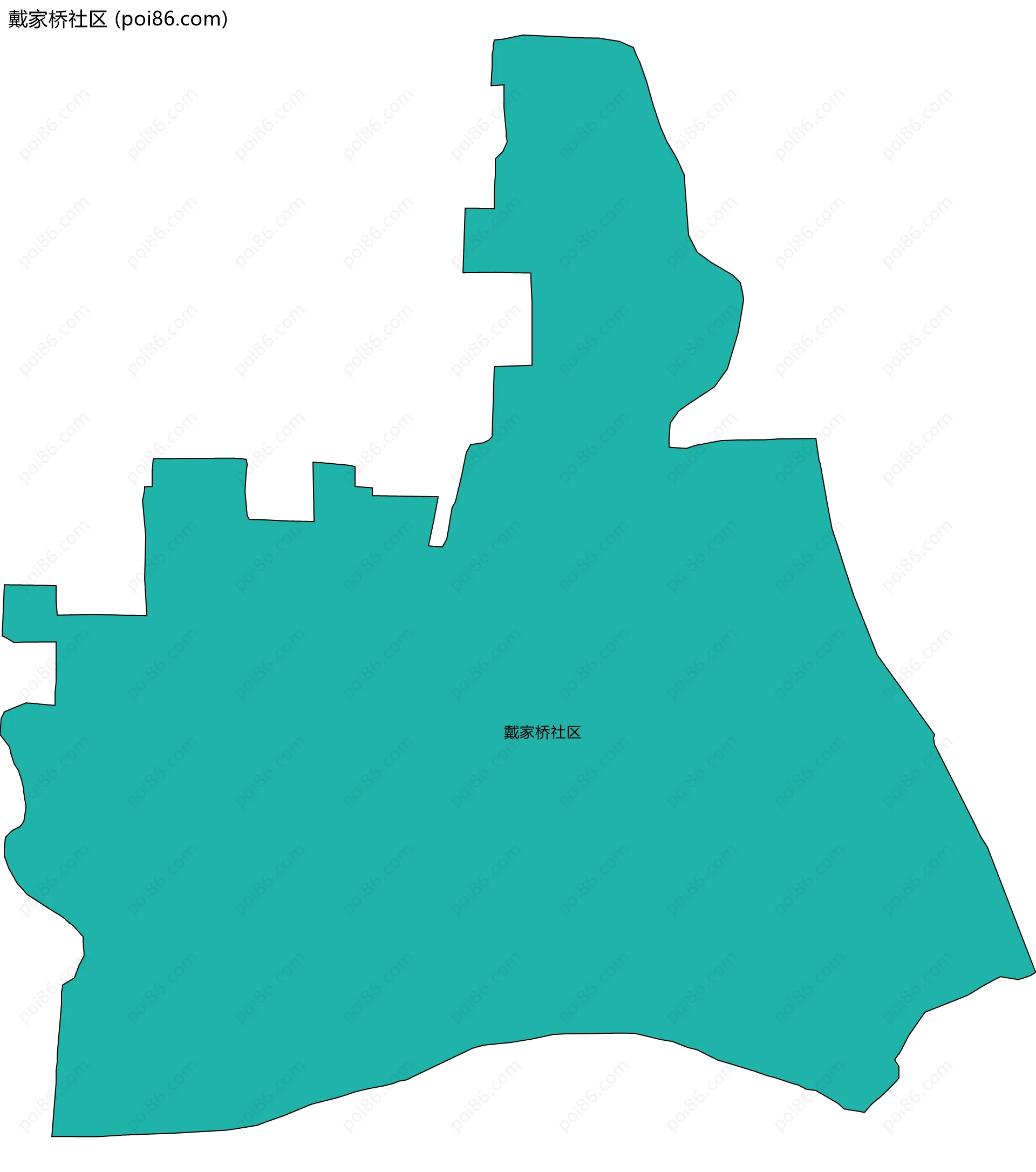 戴家桥社区边界地图