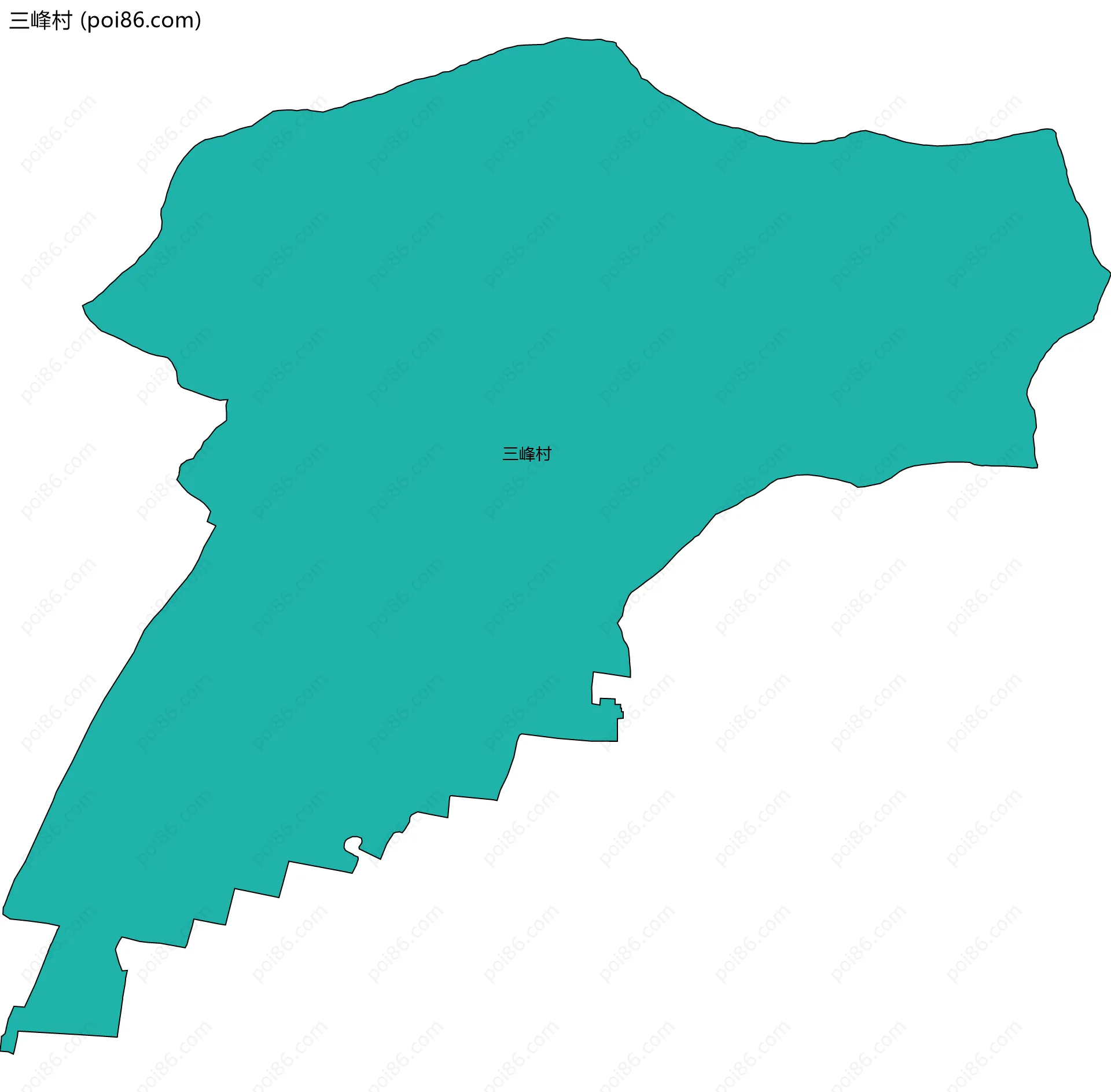 三峰村边界地图