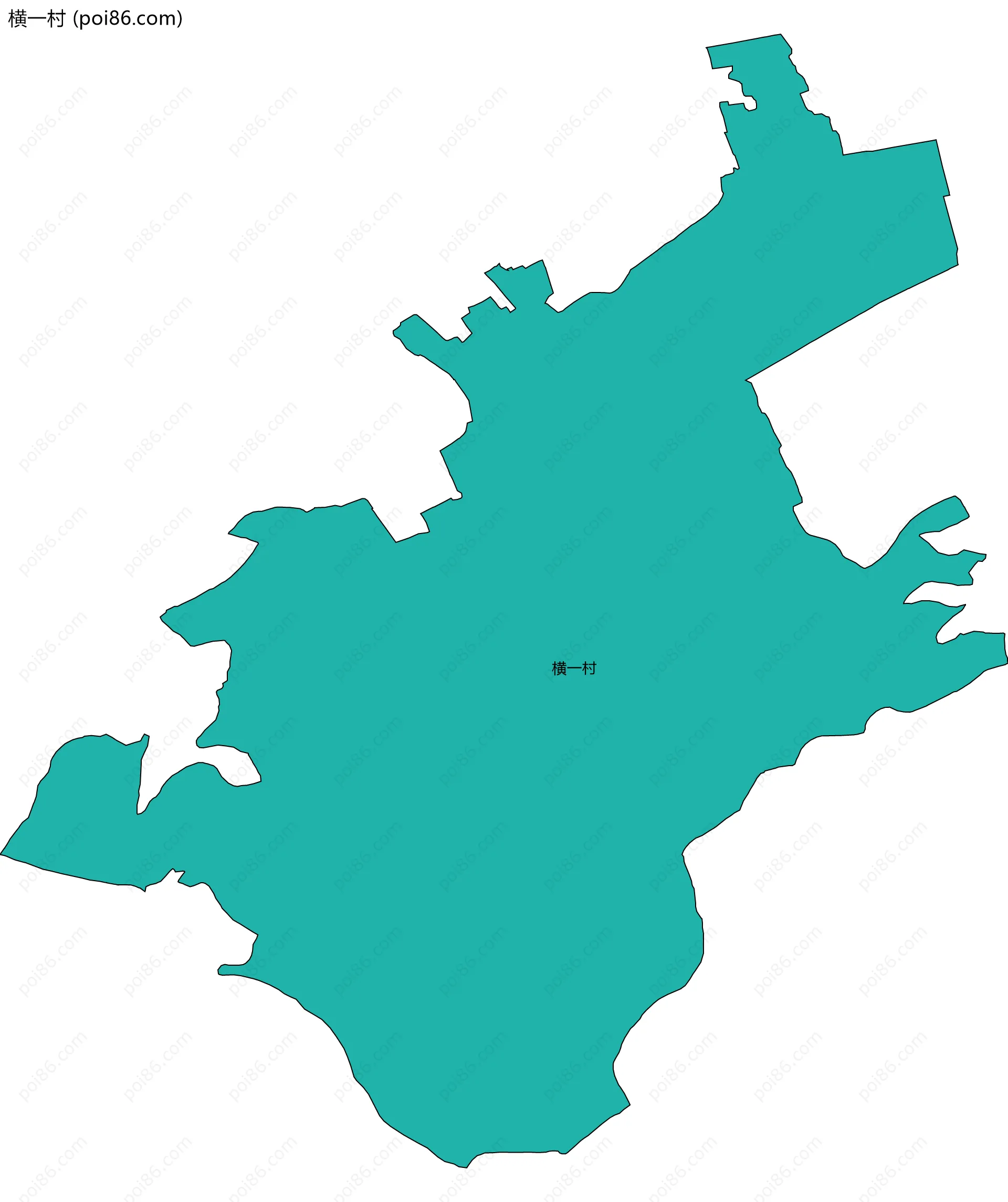 横一村边界地图