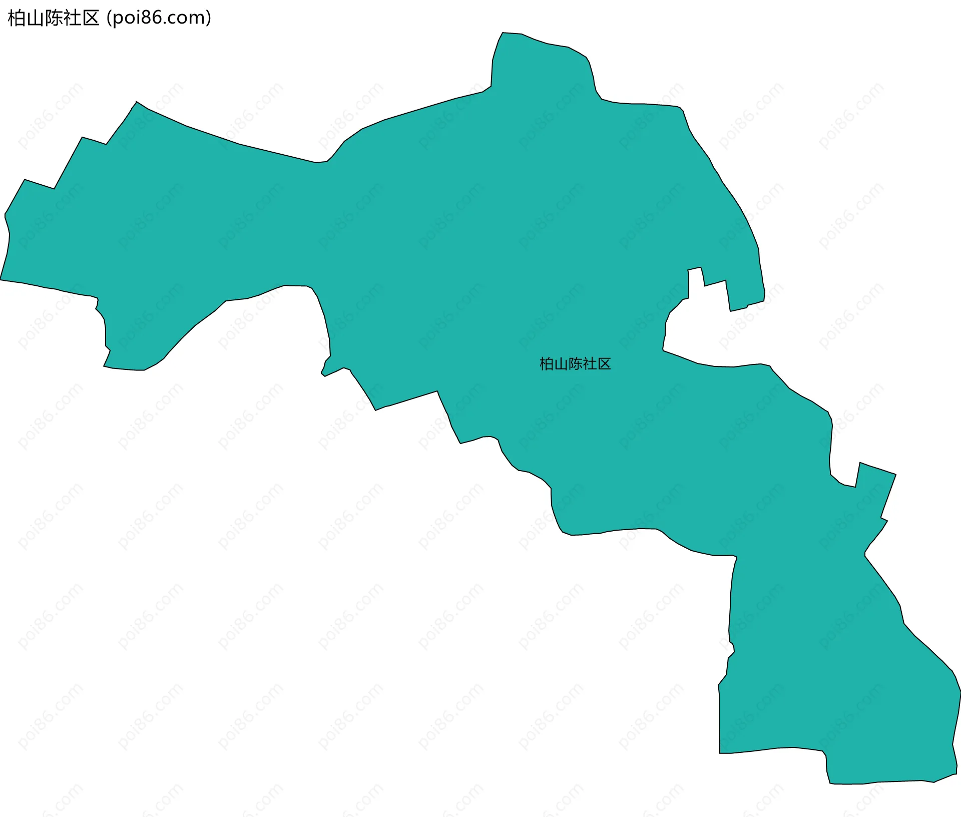 柏山陈社区边界地图