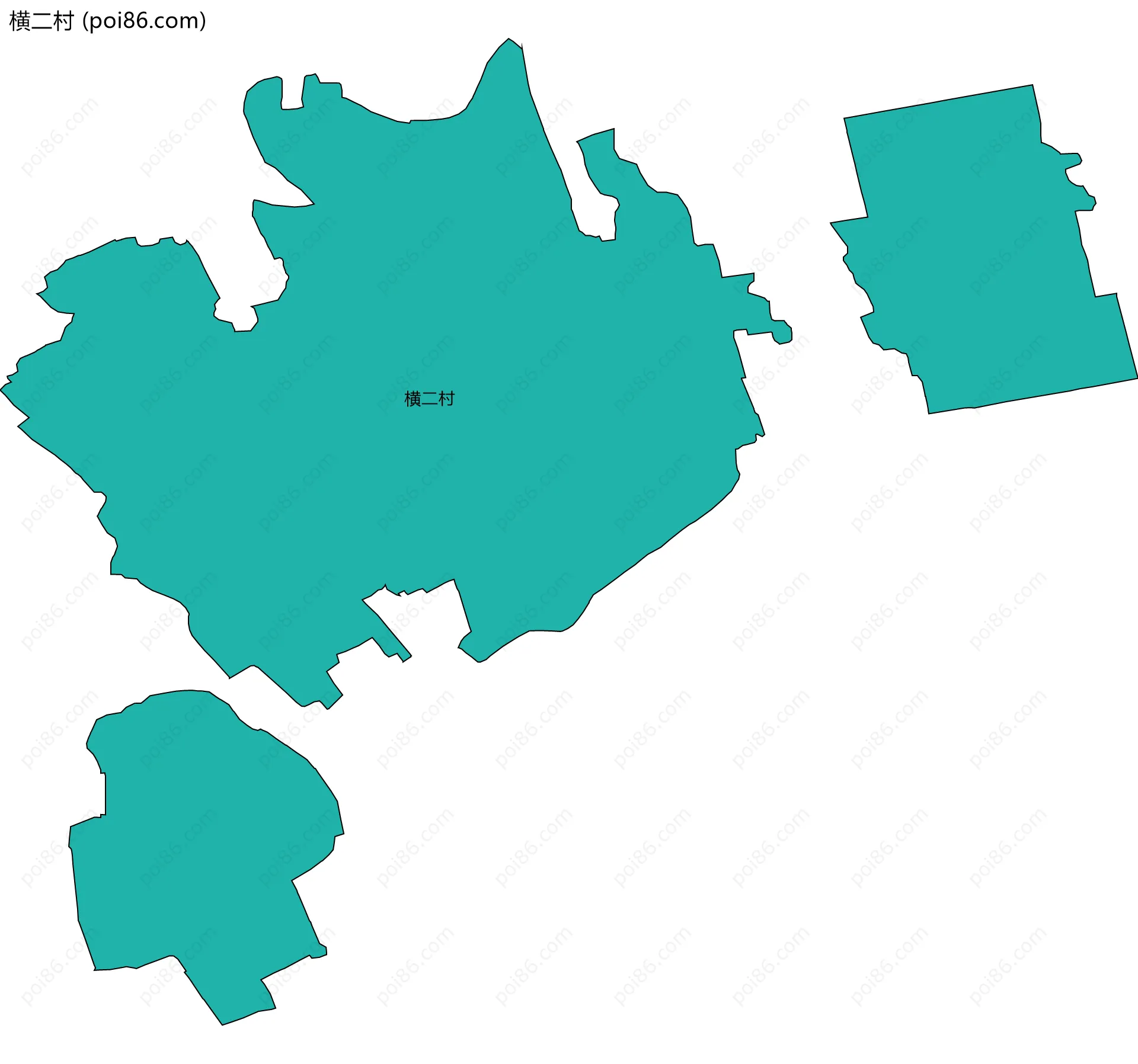 横二村边界地图