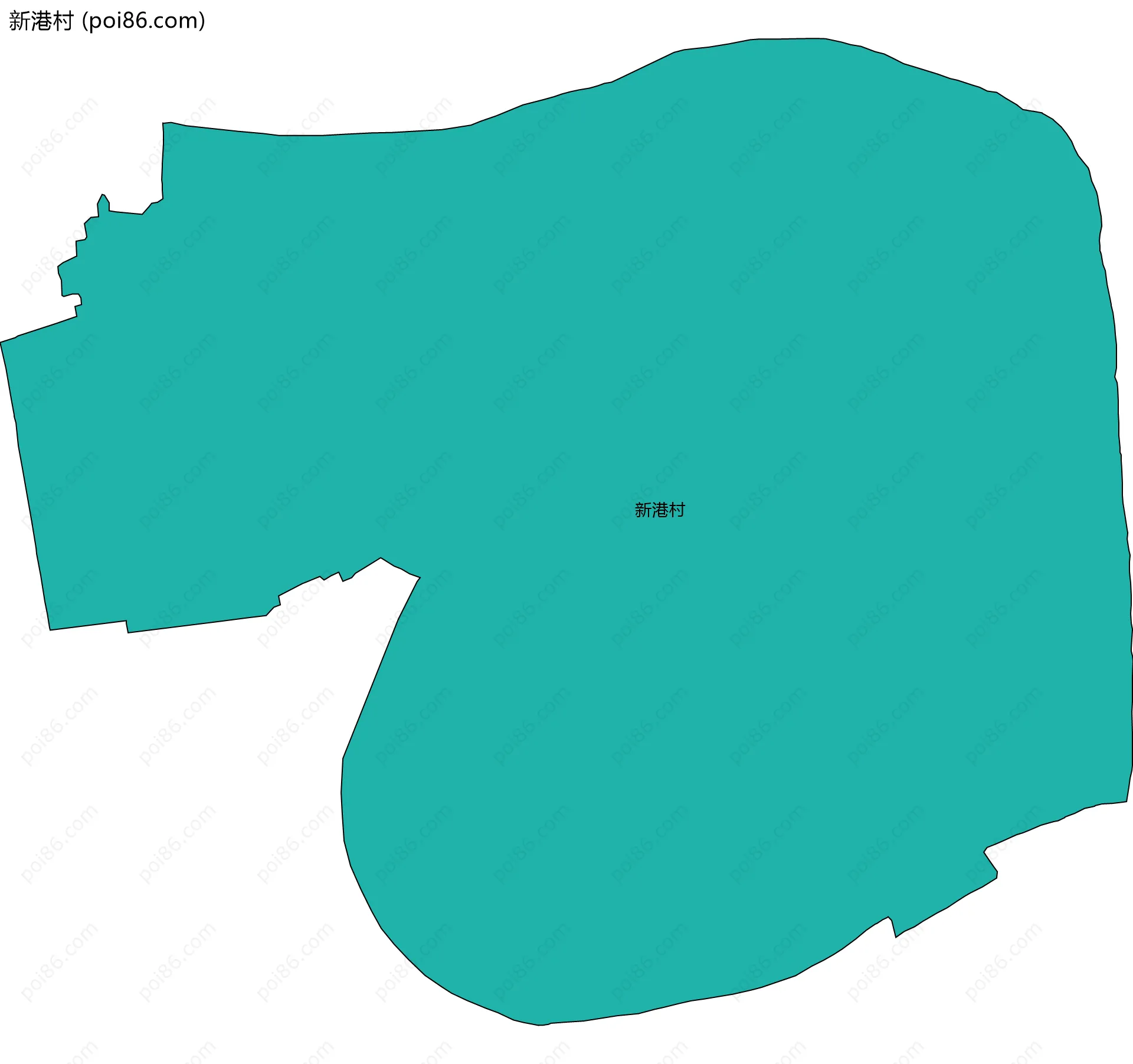 新港村边界地图