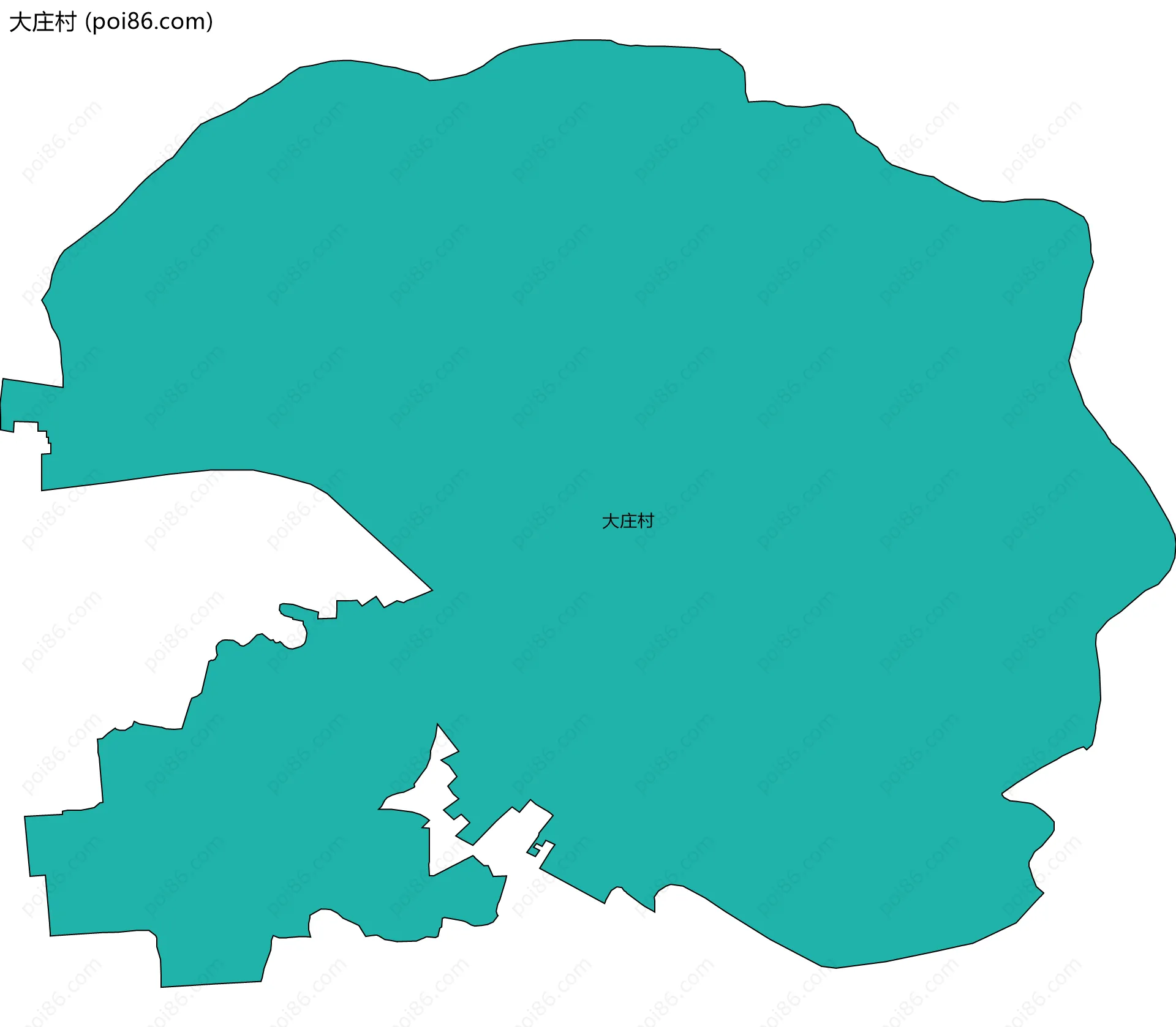 大庄村边界地图
