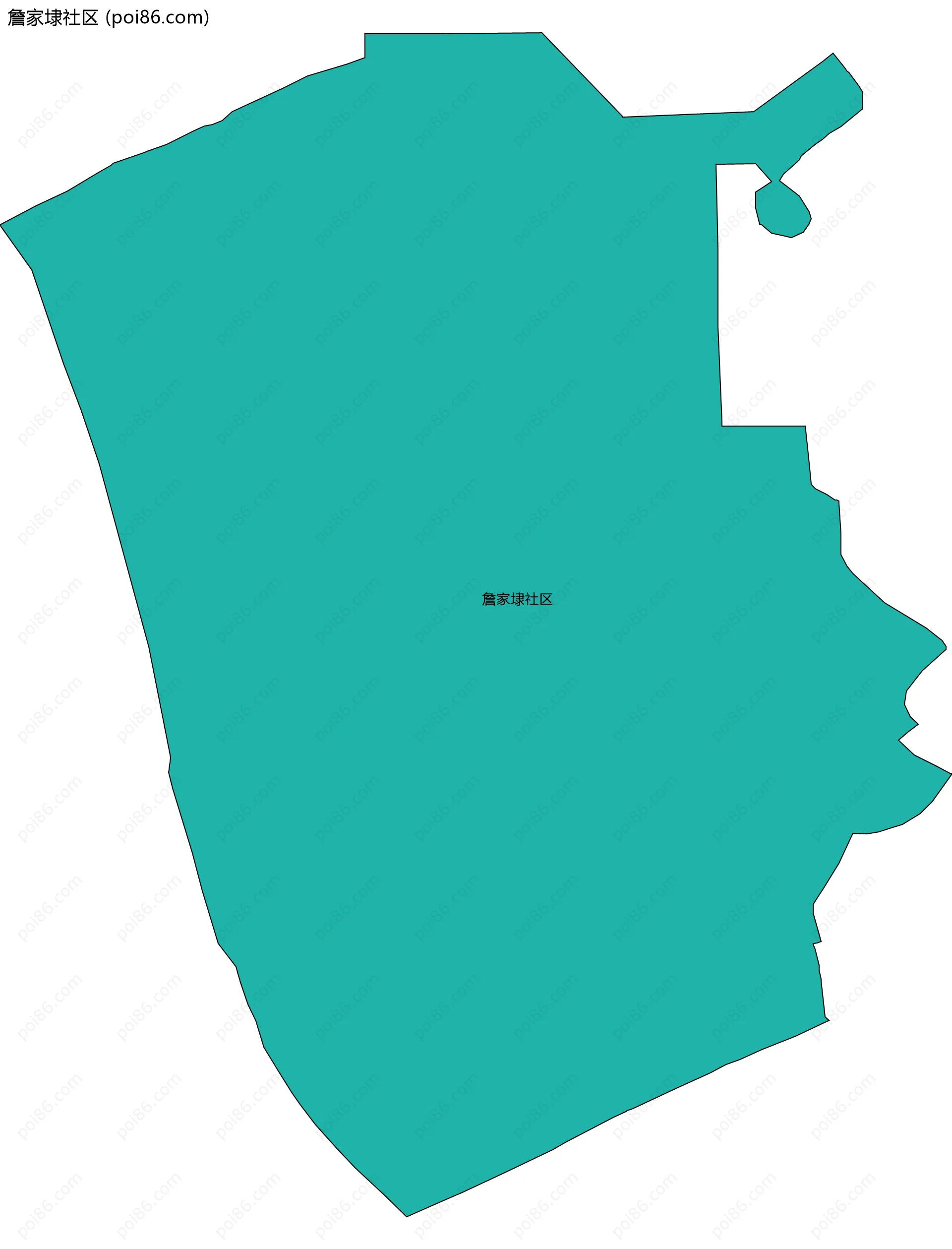 詹家埭社区边界地图