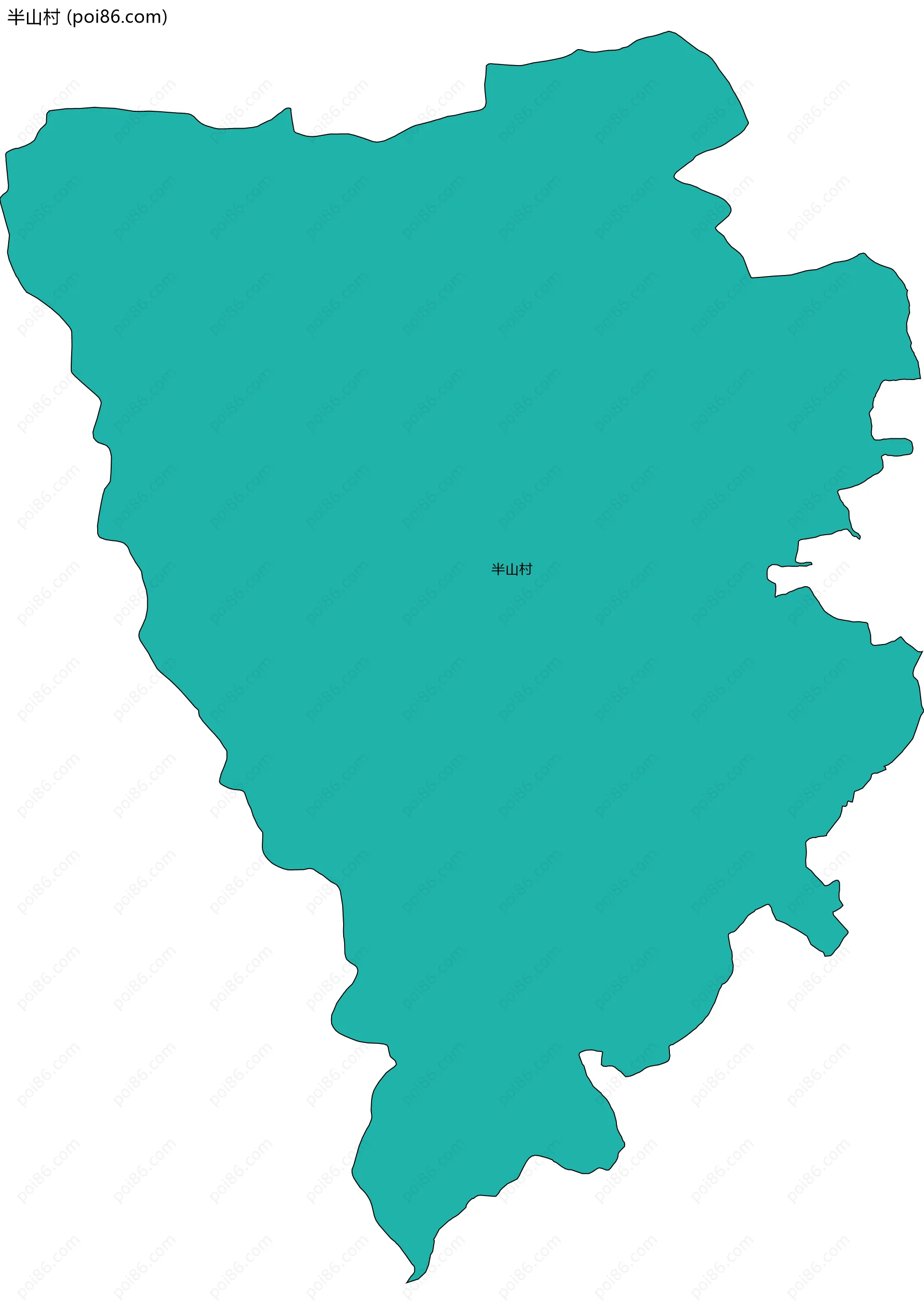 半山村边界地图