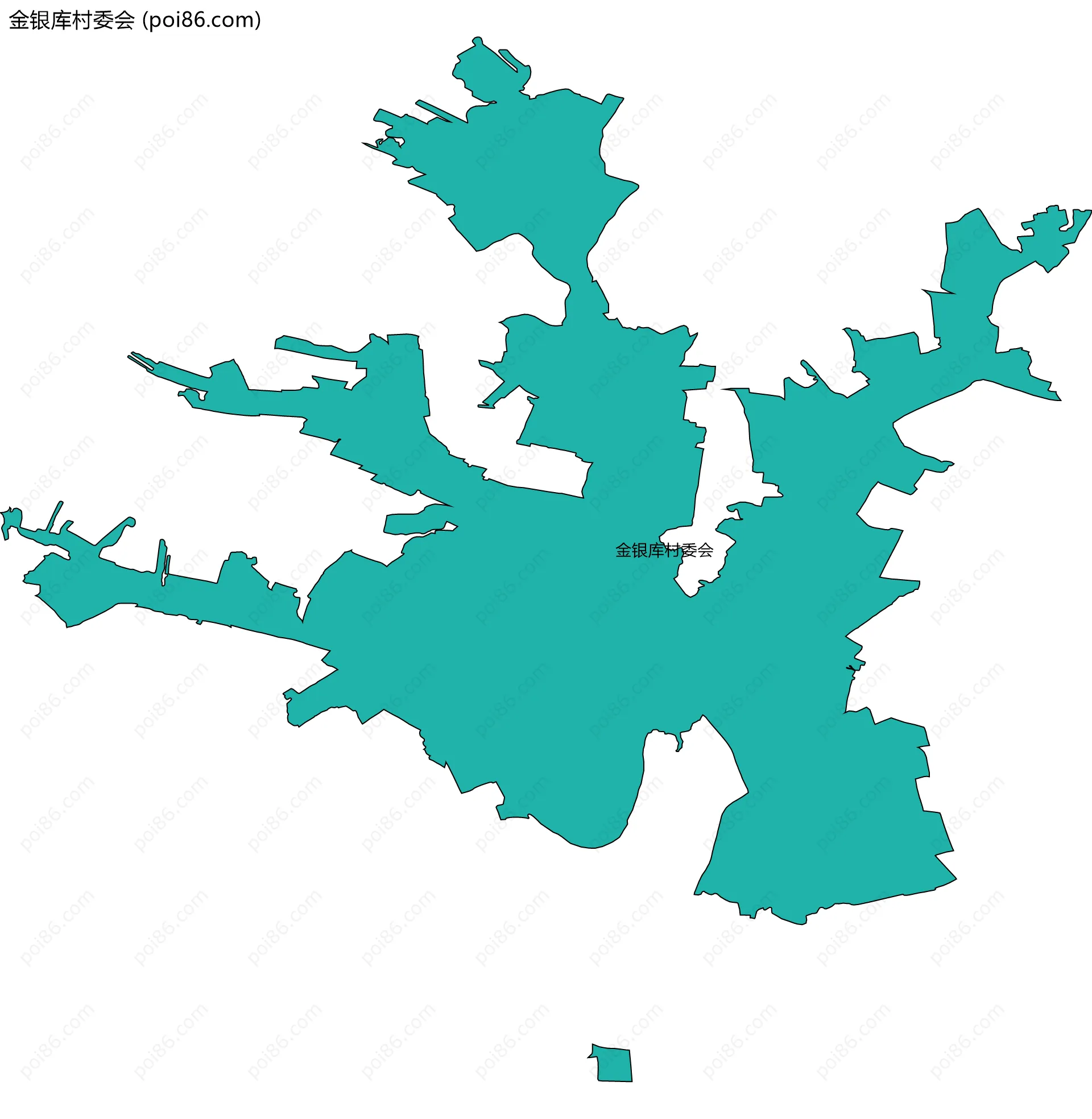 金银库村委会边界地图