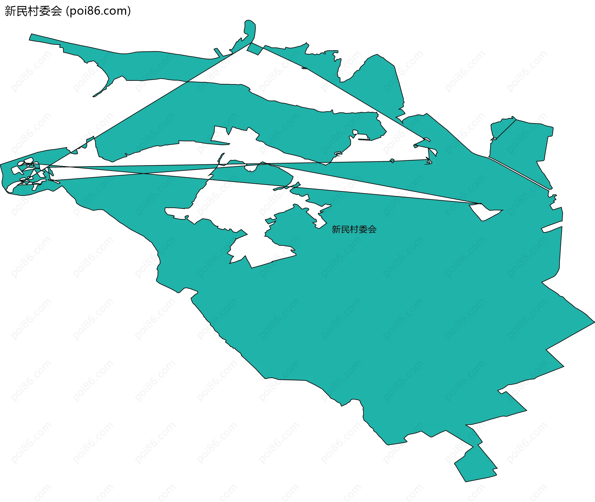 新民村委会边界地图