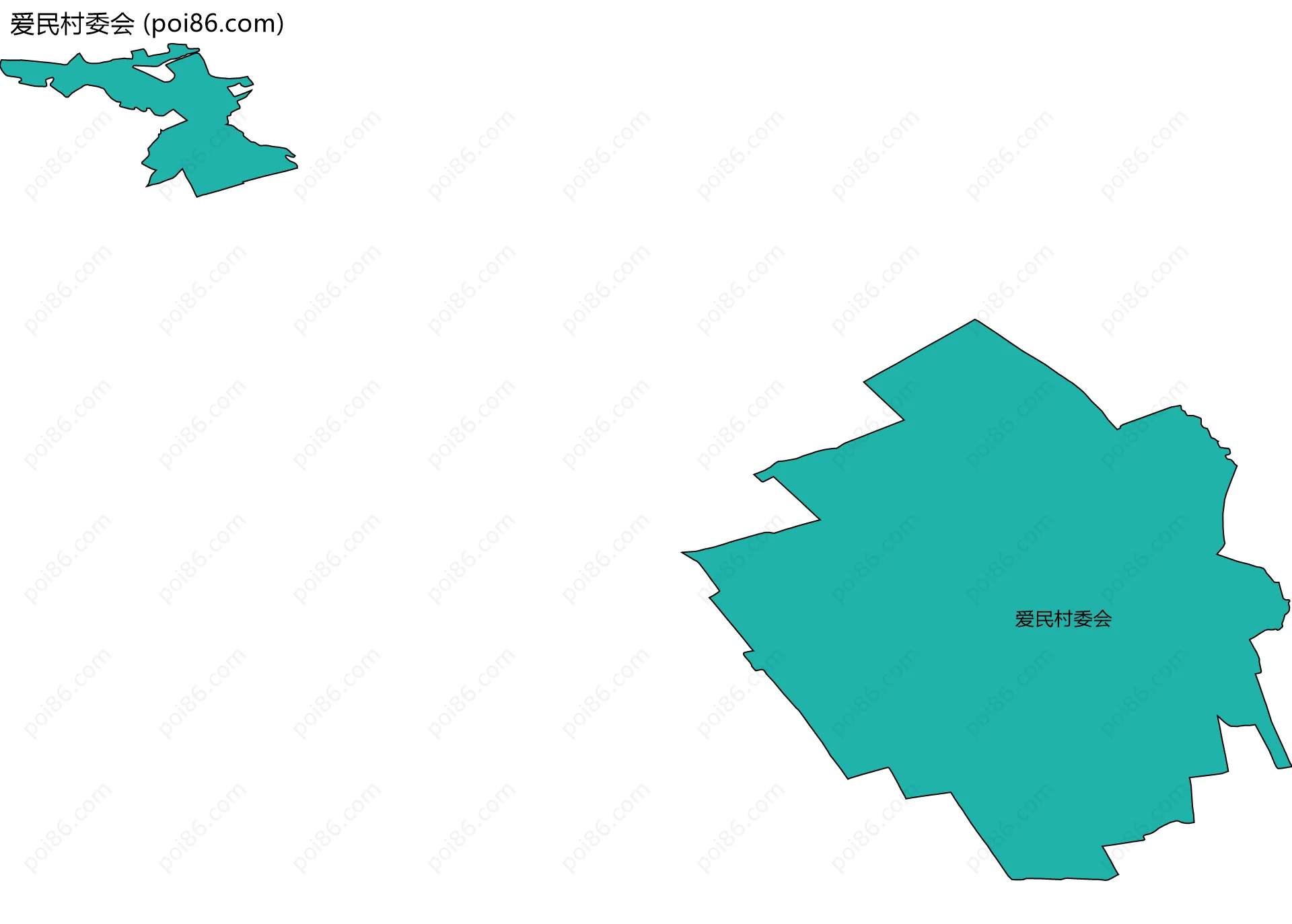 爱民村委会边界地图